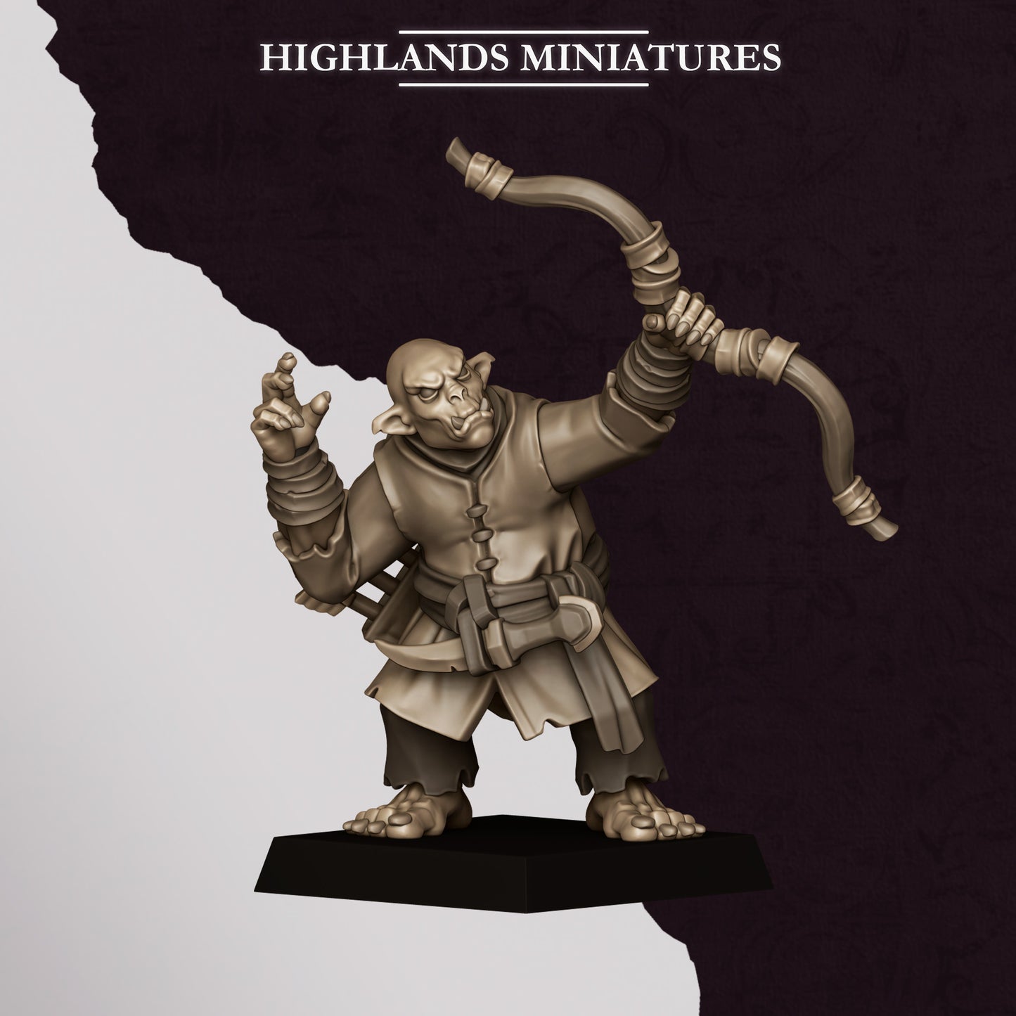 Miniatura Arqueros Hobgoblin Enanos Infernales resina 28mm sin pintar - Drakholm