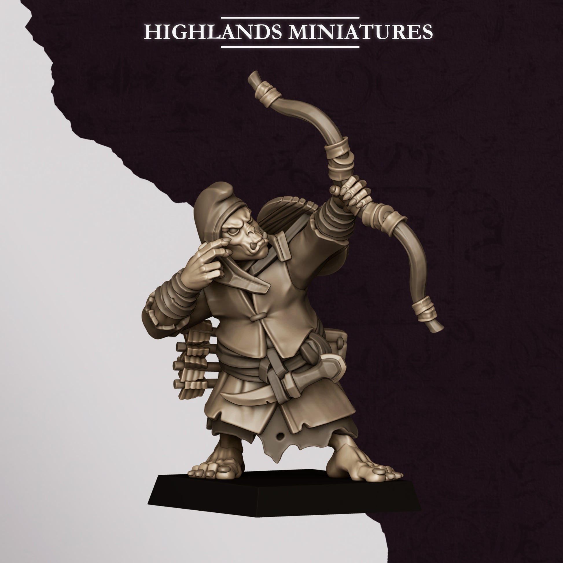 Miniatura Arqueros Hobgoblin Enanos Infernales resina 28mm sin pintar - Drakholm