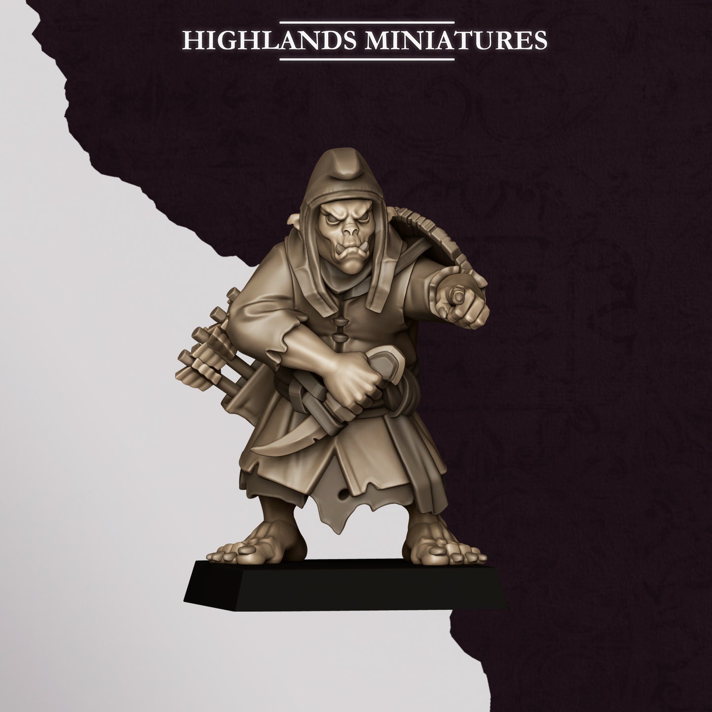 Miniatura Arqueros Hobgoblin Enanos Infernales resina 28mm sin pintar - Drakholm