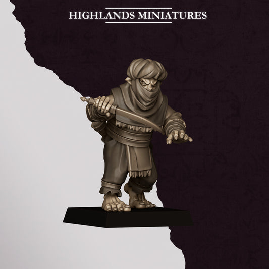 Miniatura Apuñaladores Hobgoblin Enanos Infernales resina 28mm sin pintar - Drakholm