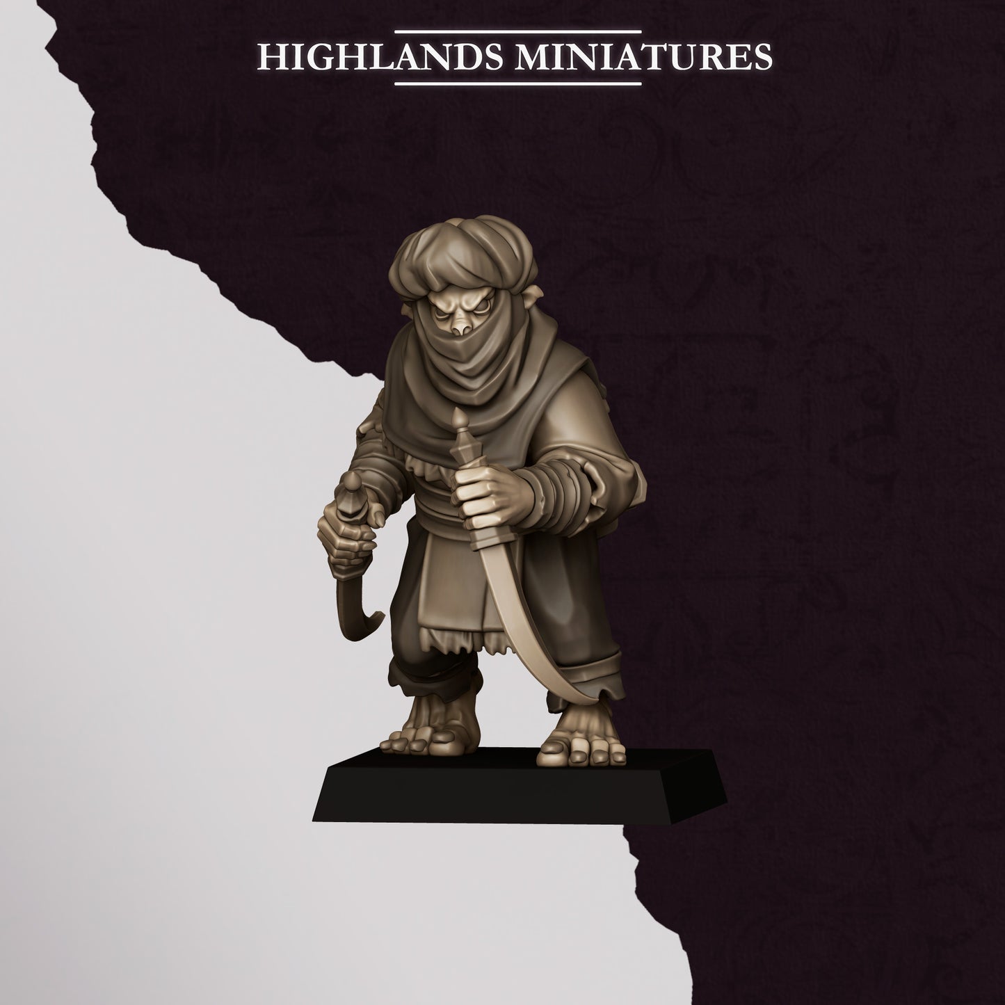 Miniatura Apuñaladores Hobgoblin Enanos Infernales resina 28mm sin pintar - Drakholm