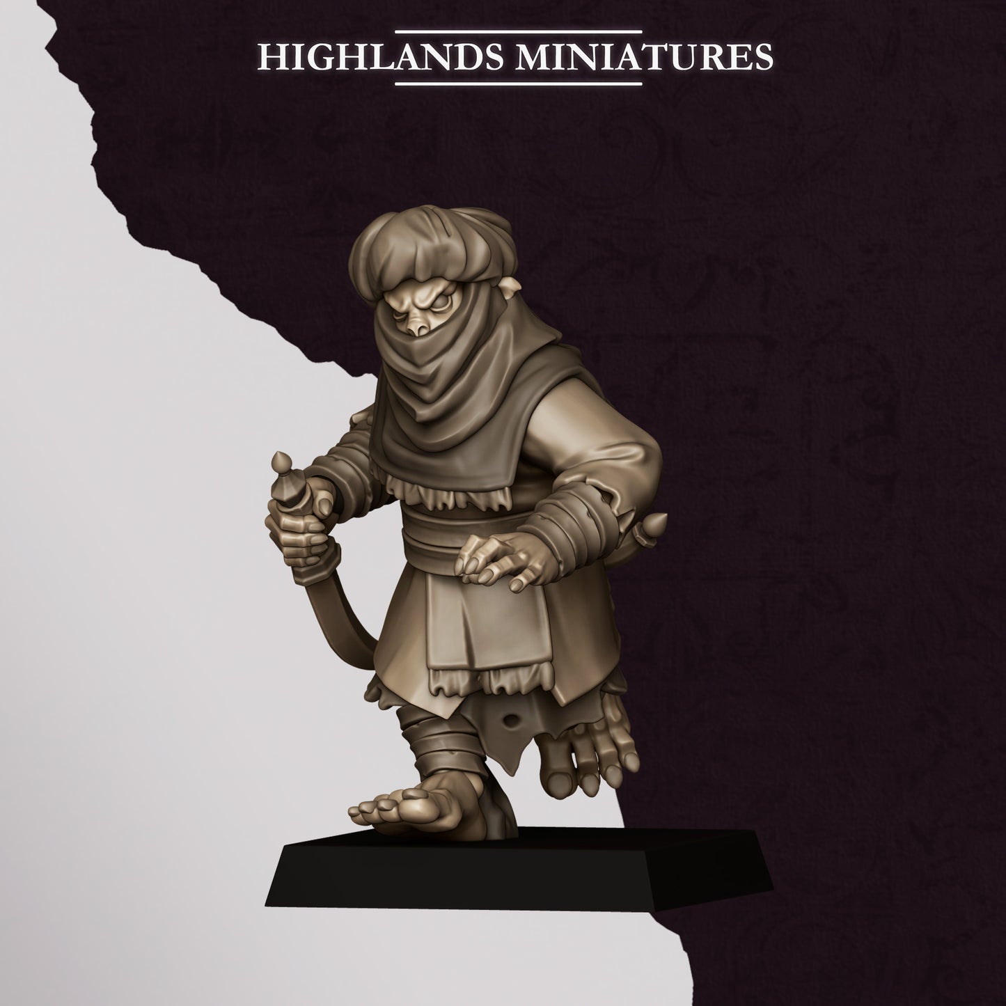 Miniatura Apuñaladores Hobgoblin Enanos Infernales resina 28mm sin pintar - Drakholm