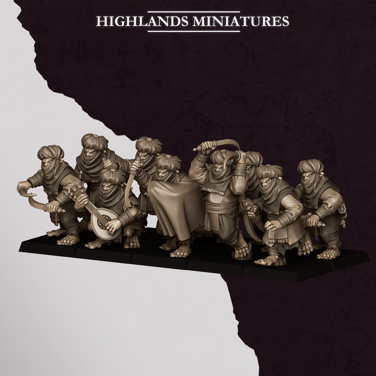 Miniatura Apuñaladores Hobgoblin Enanos Infernales resina 28mm sin pintar - Drakholm