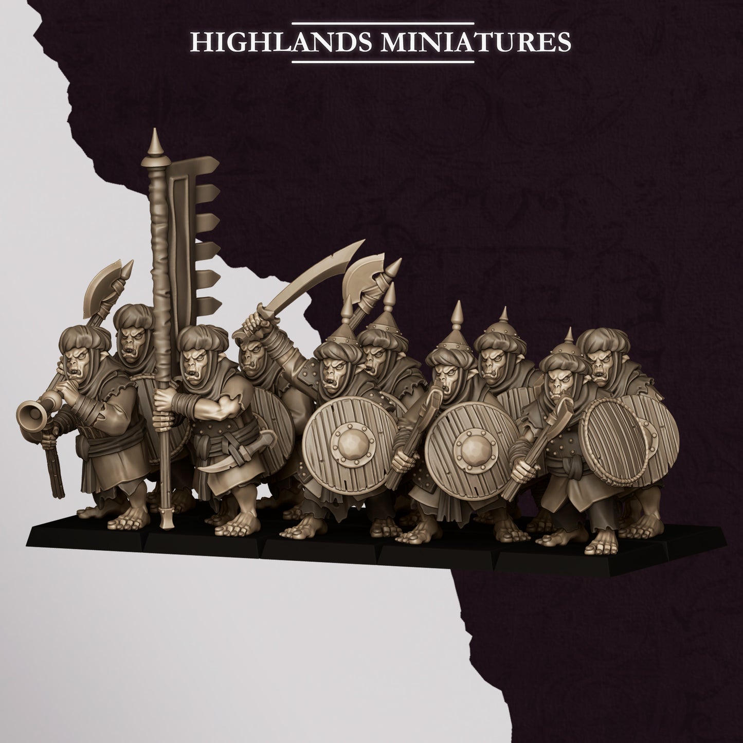 Miniatura Guerreros Hobgoblin Enanos Infernales resina 28mm sin pintar - Drakholm