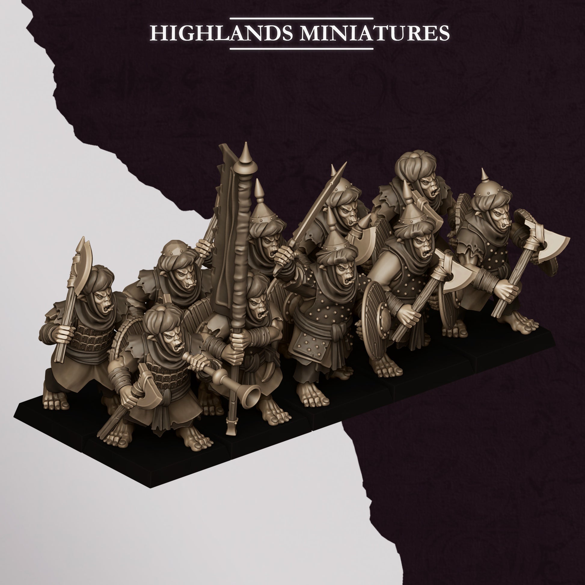 Miniatura Guerreros Hobgoblin Enanos Infernales resina 28mm sin pintar - Drakholm