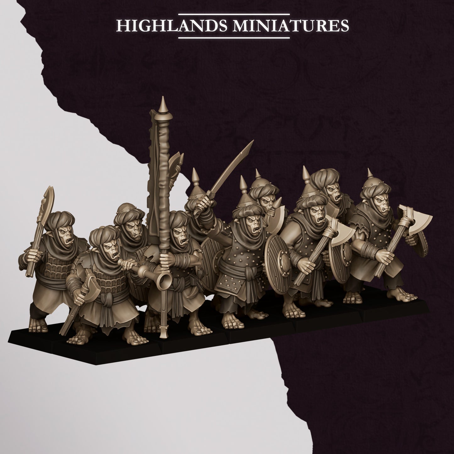 Miniatura Guerreros Hobgoblin Enanos Infernales resina 28mm sin pintar - Drakholm