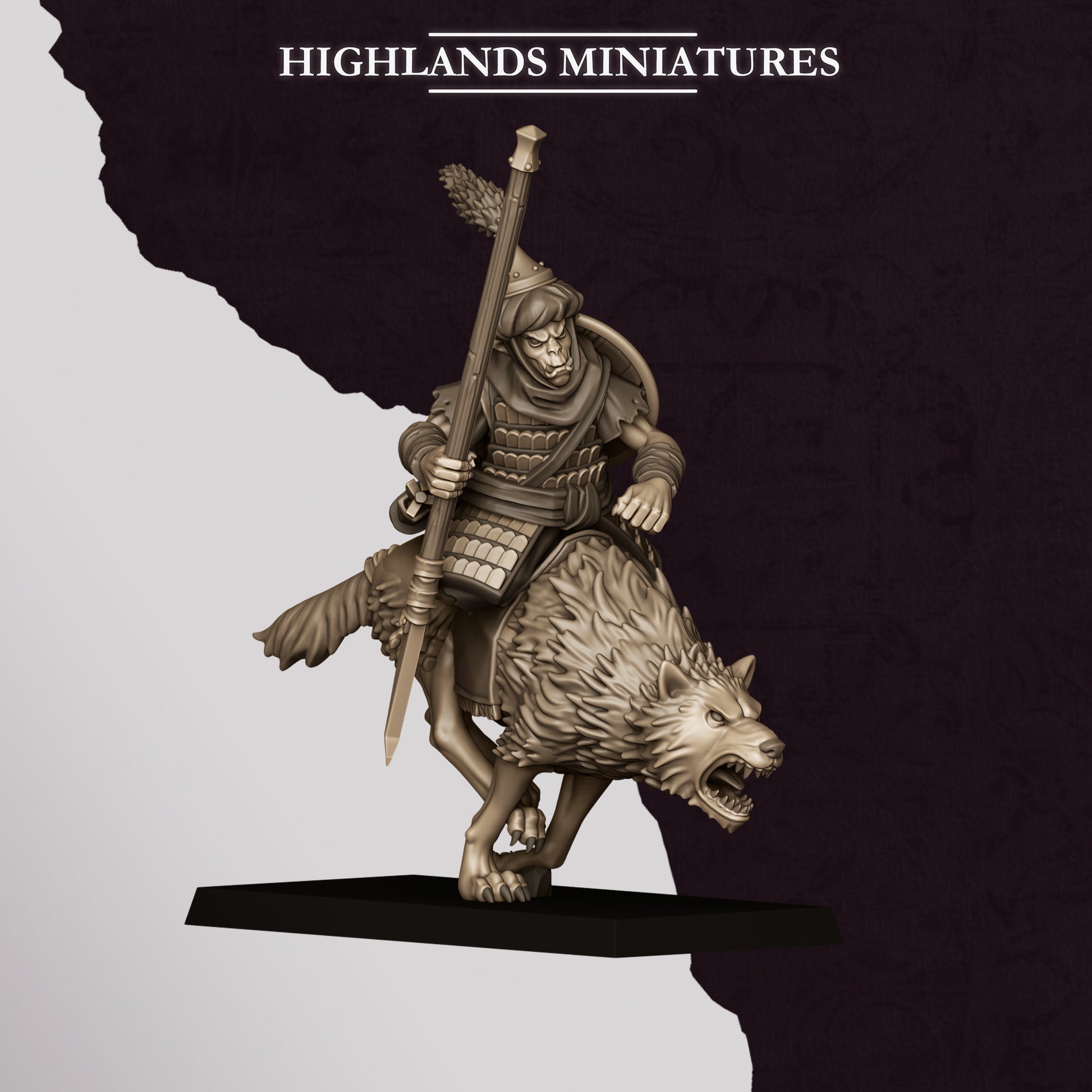 Miniatura Jinetes Hobgoblin Enanos Infernales resina 28mm sin pintar - Drakholm