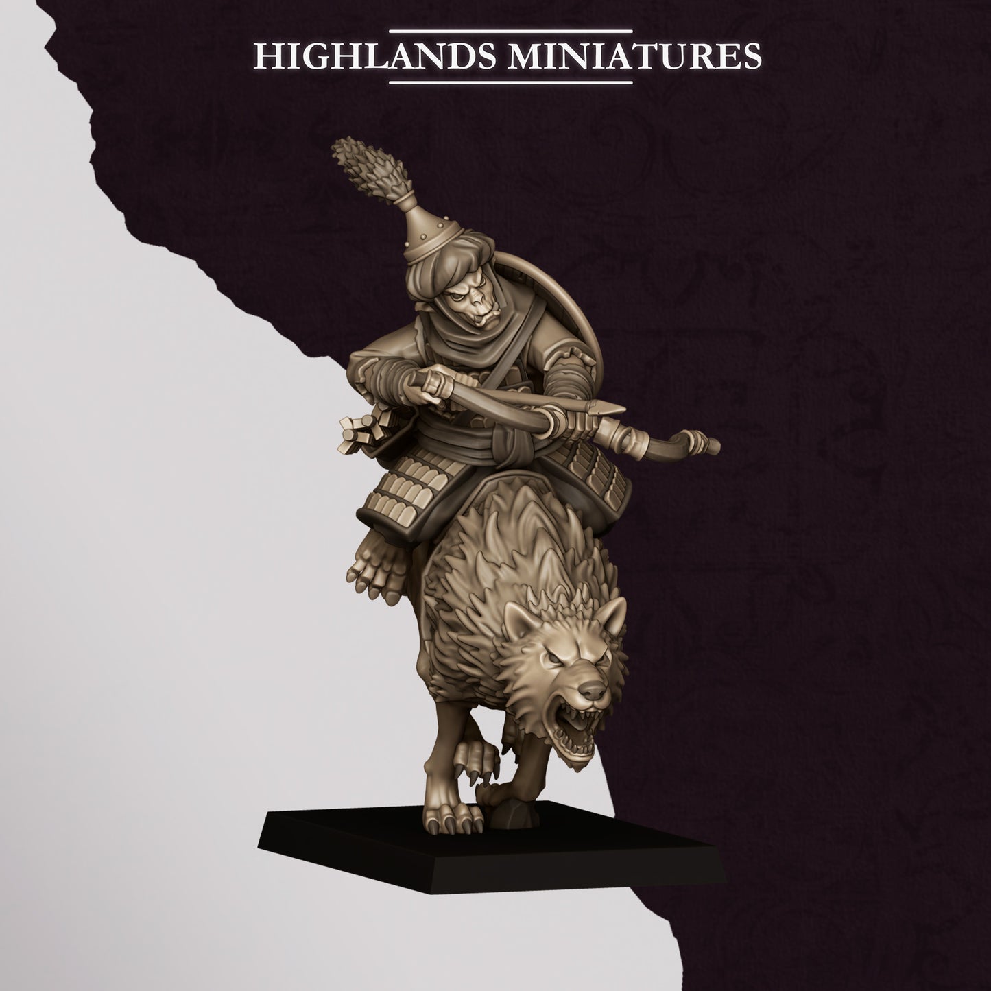Miniatura Jinetes Hobgoblin Enanos Infernales resina 28mm sin pintar - Drakholm