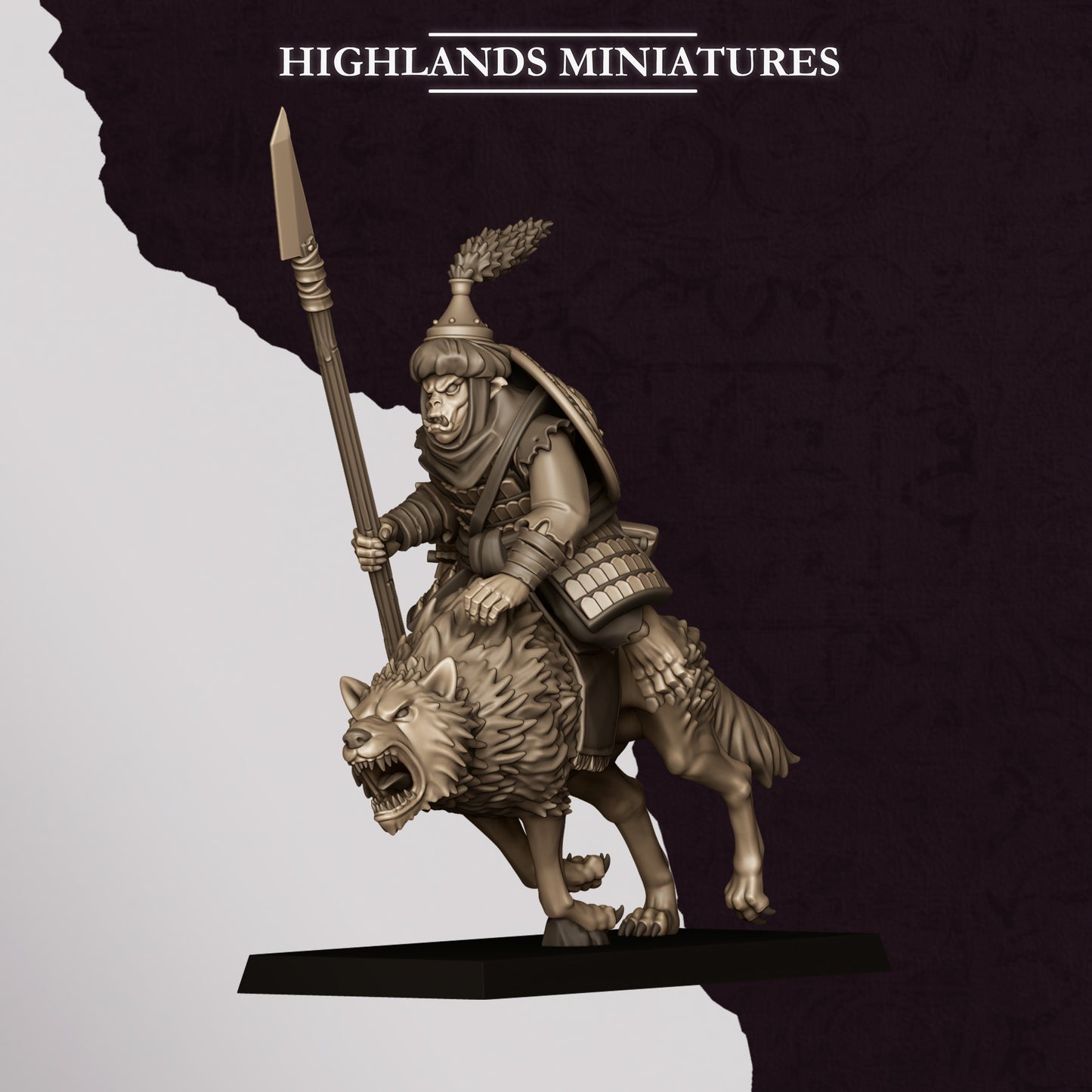 Miniatura Jinetes Hobgoblin Enanos Infernales resina 28mm sin pintar - Drakholm