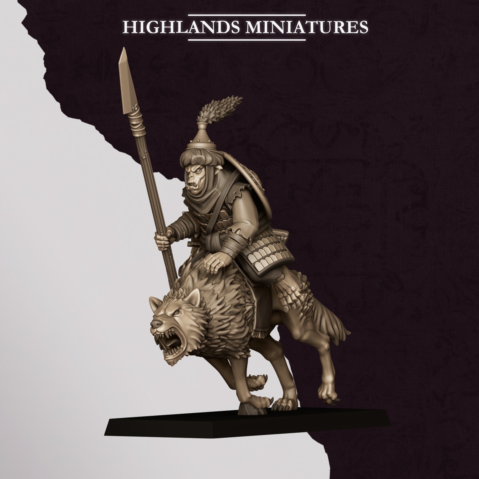 Miniatura Jinetes Hobgoblin Enanos Infernales resina 28mm sin pintar - Drakholm