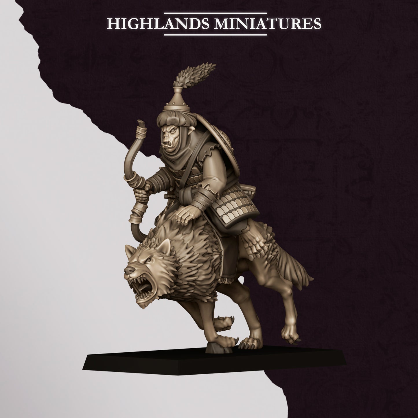 Miniatura Jinetes Hobgoblin Enanos Infernales resina 28mm sin pintar - Drakholm