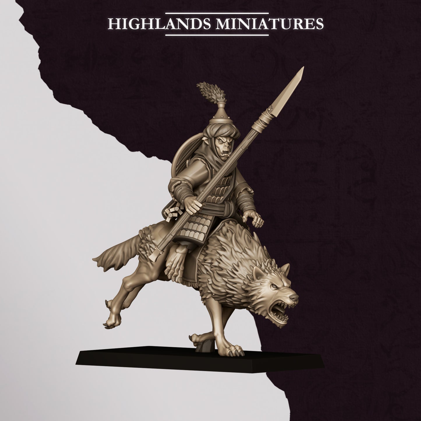 Miniatura Jinetes Hobgoblin Enanos Infernales resina 28mm sin pintar - Drakholm