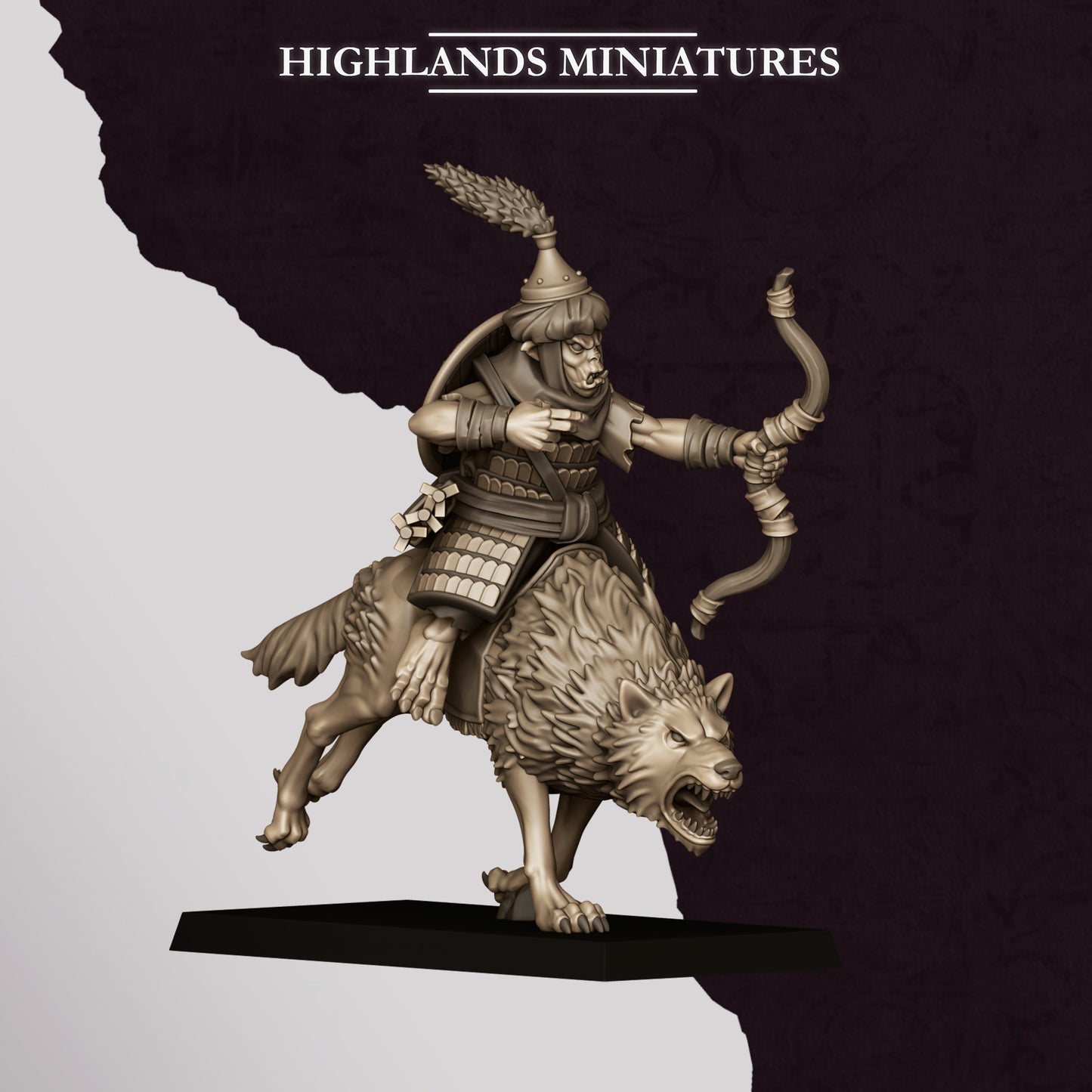 Miniatura Jinetes Hobgoblin Enanos Infernales resina 28mm sin pintar - Drakholm