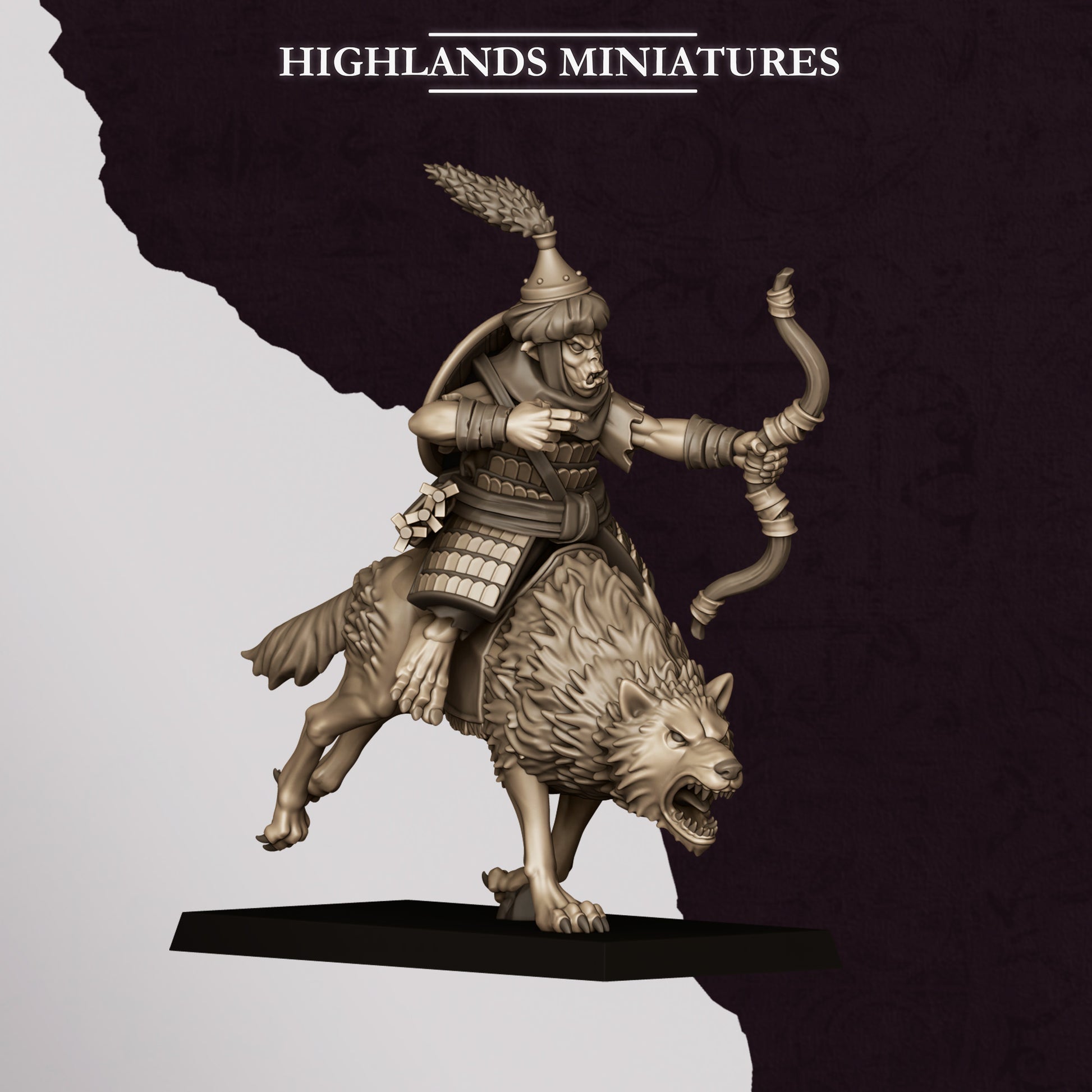 Miniatura Jinetes Hobgoblin Enanos Infernales resina 28mm sin pintar - Drakholm
