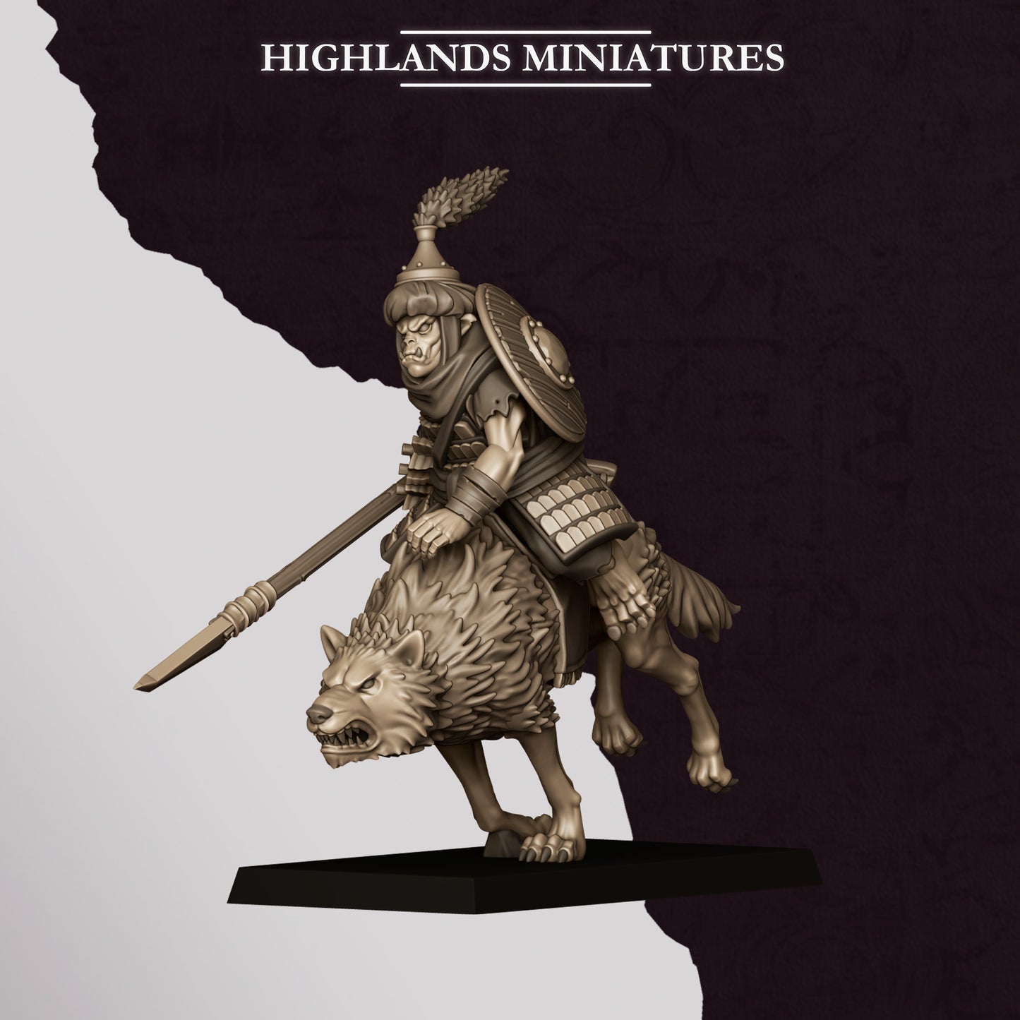 Miniatura Jinetes Hobgoblin Enanos Infernales resina 28mm sin pintar - Drakholm