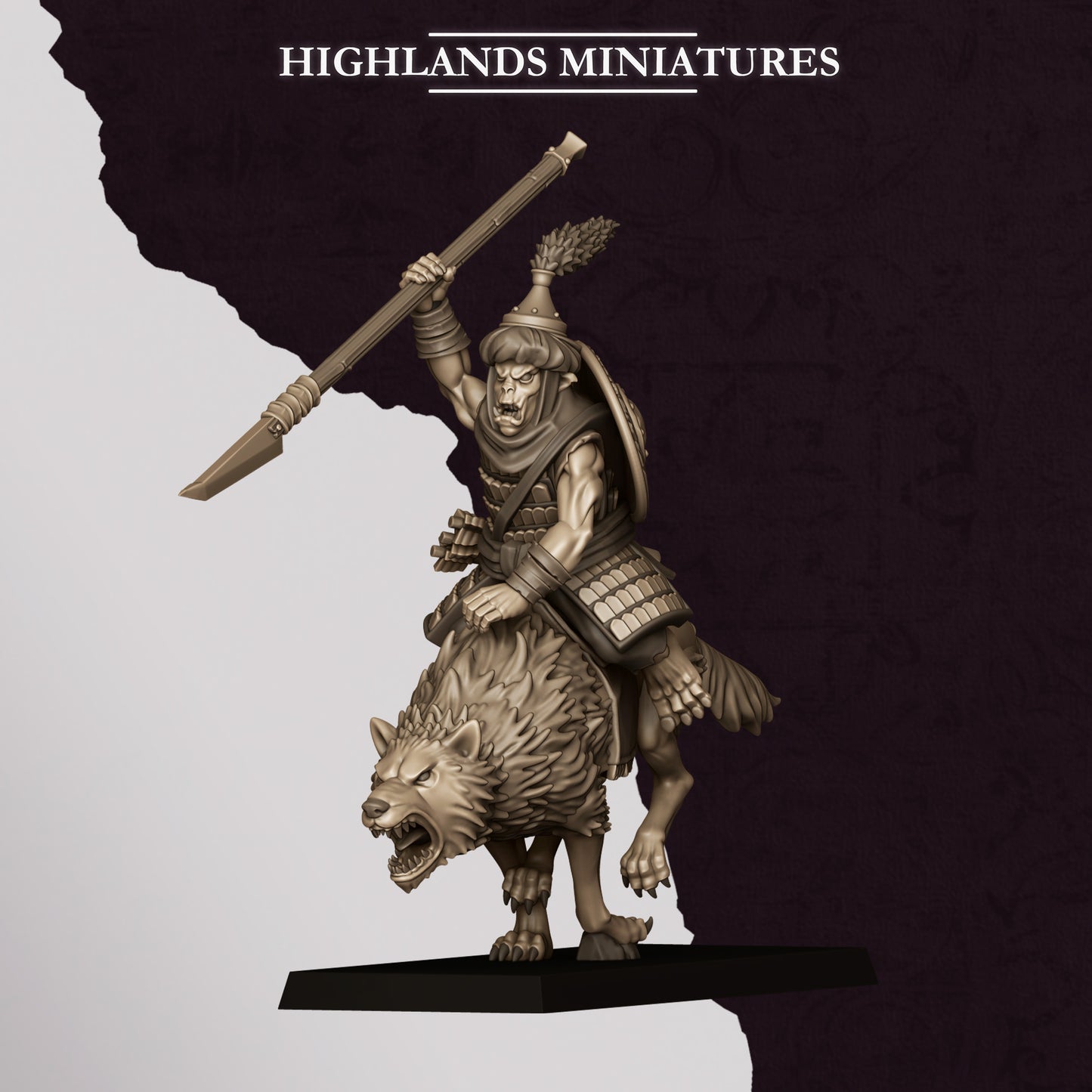 Miniatura Jinetes Hobgoblin Enanos Infernales resina 28mm sin pintar - Drakholm