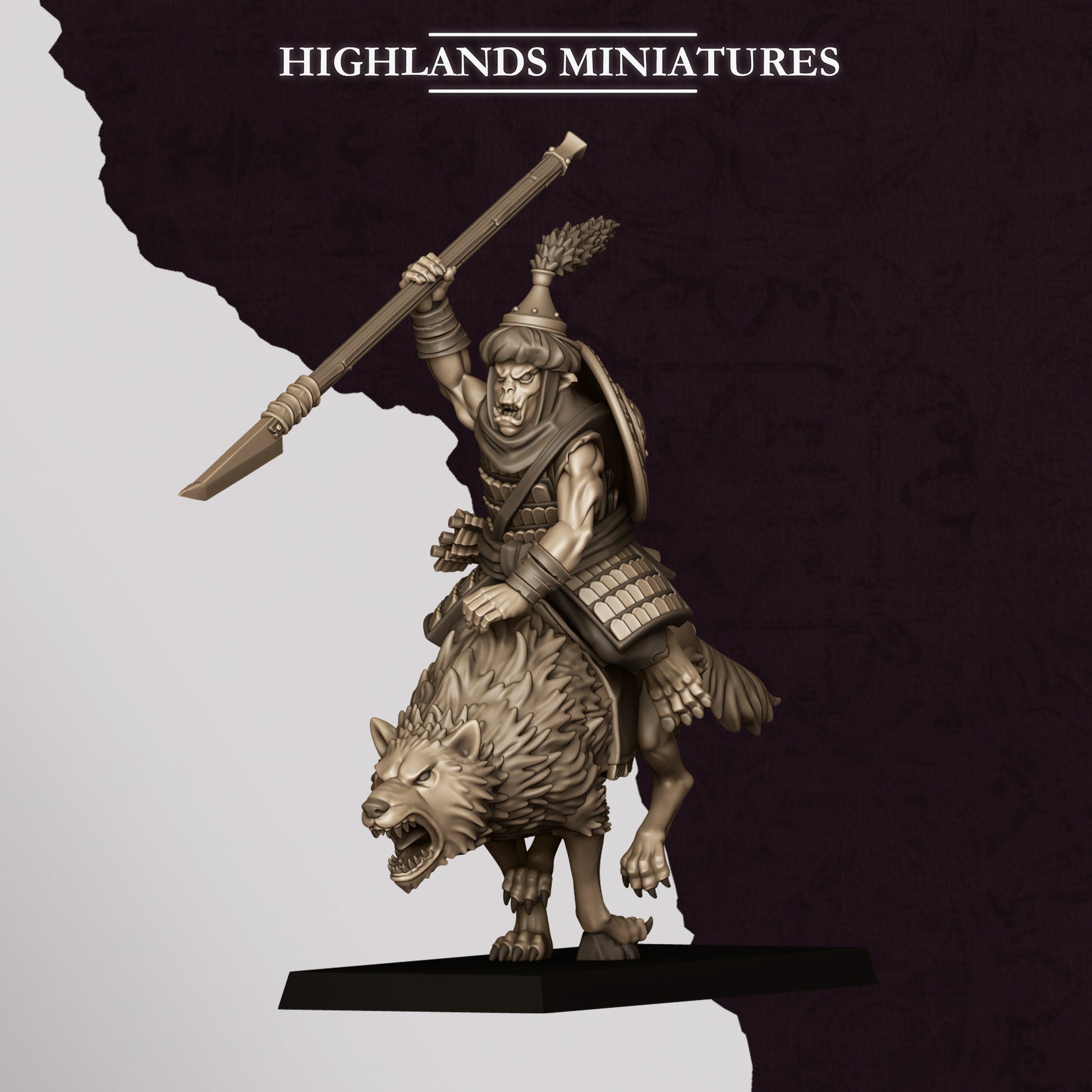 Miniatura Jinetes Hobgoblin Enanos Infernales resina 28mm sin pintar - Drakholm