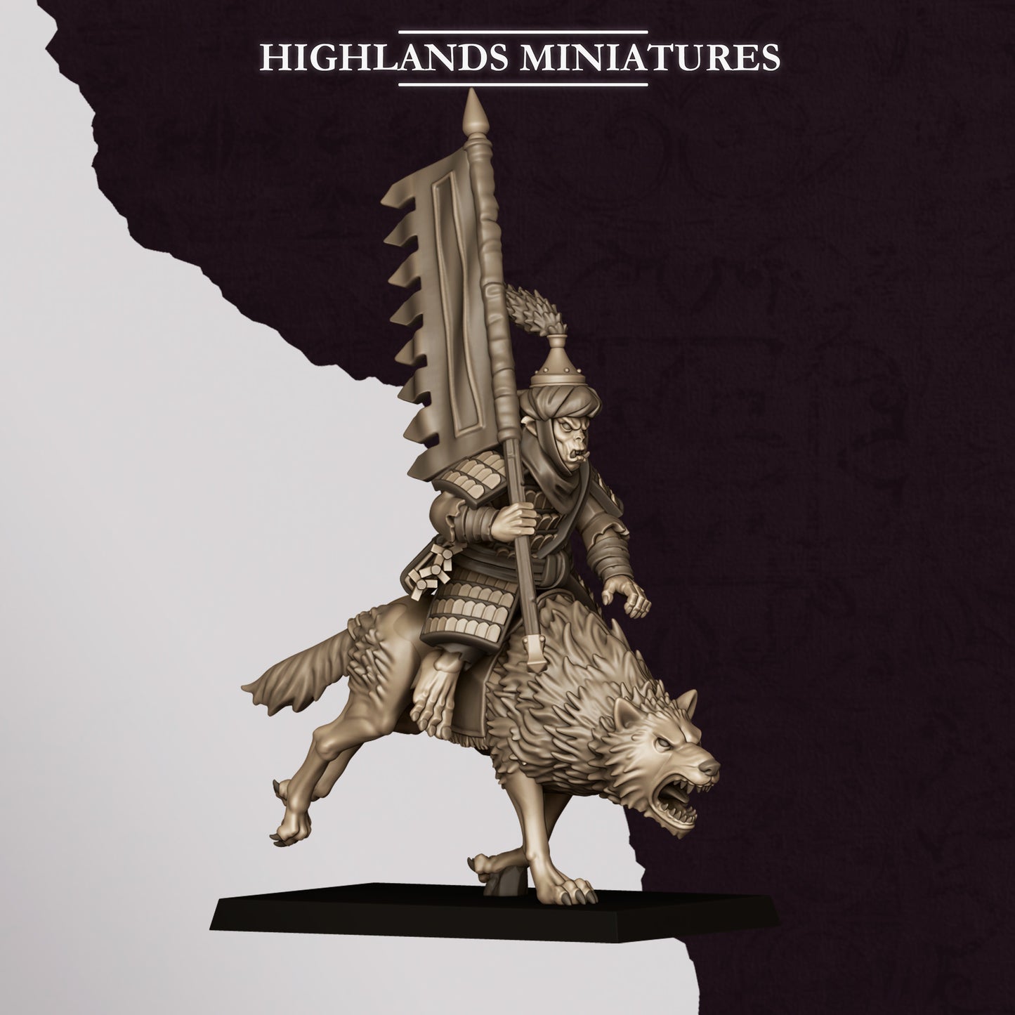 Miniatura Jinetes Hobgoblin Enanos Infernales resina 28mm sin pintar - Drakholm