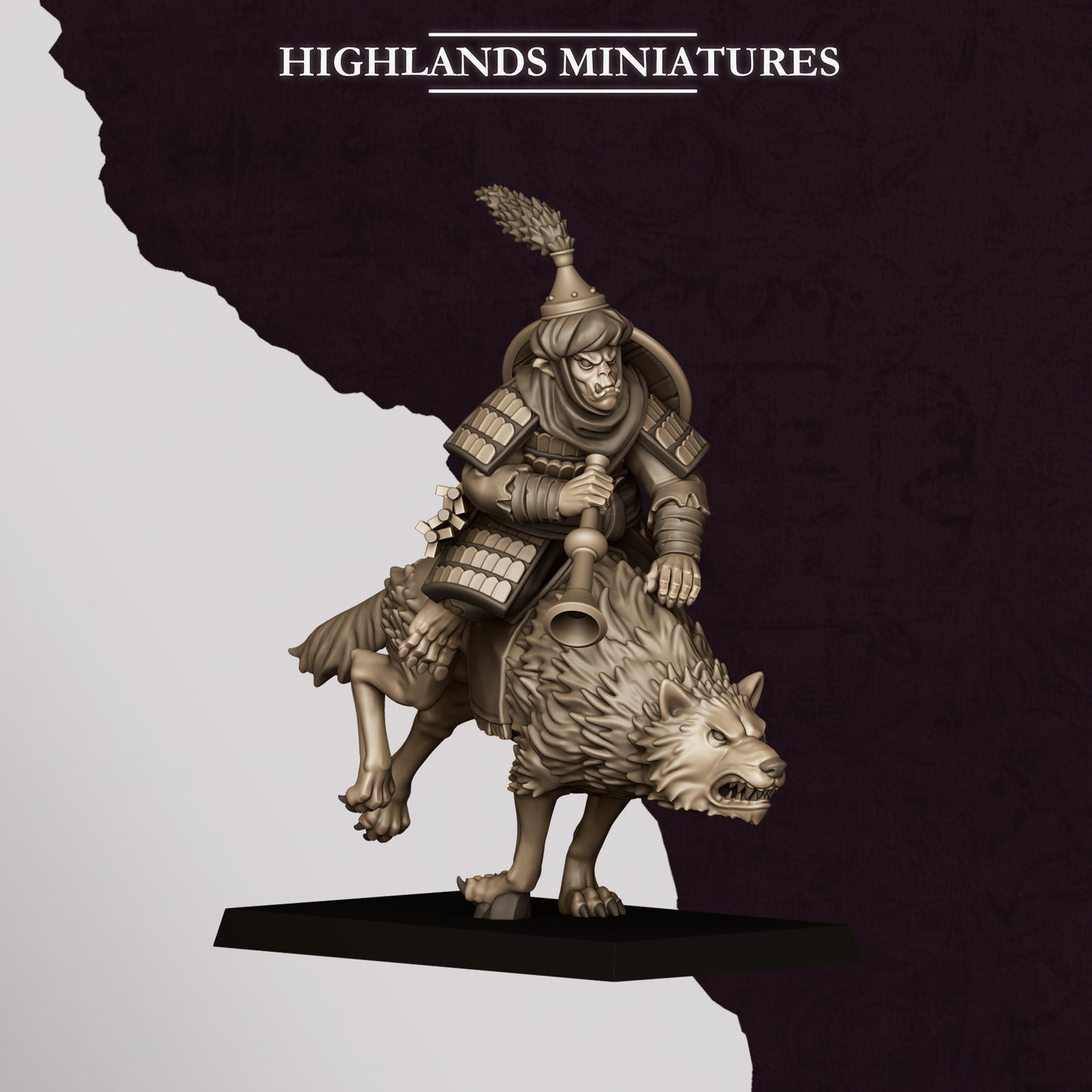 Miniatura Jinetes Hobgoblin Enanos Infernales resina 28mm sin pintar - Drakholm