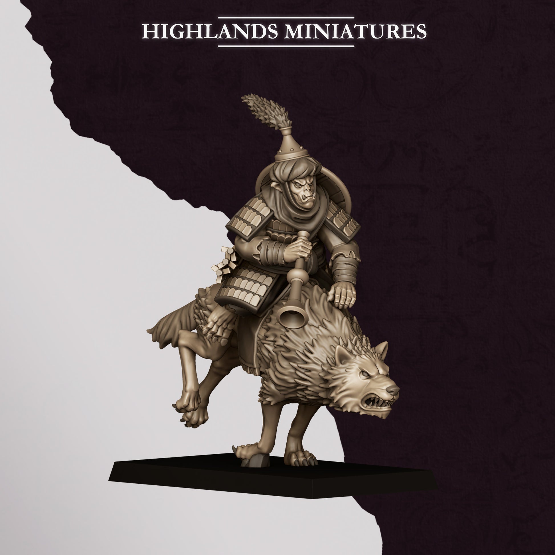 Miniatura Jinetes Hobgoblin Enanos Infernales resina 28mm sin pintar - Drakholm