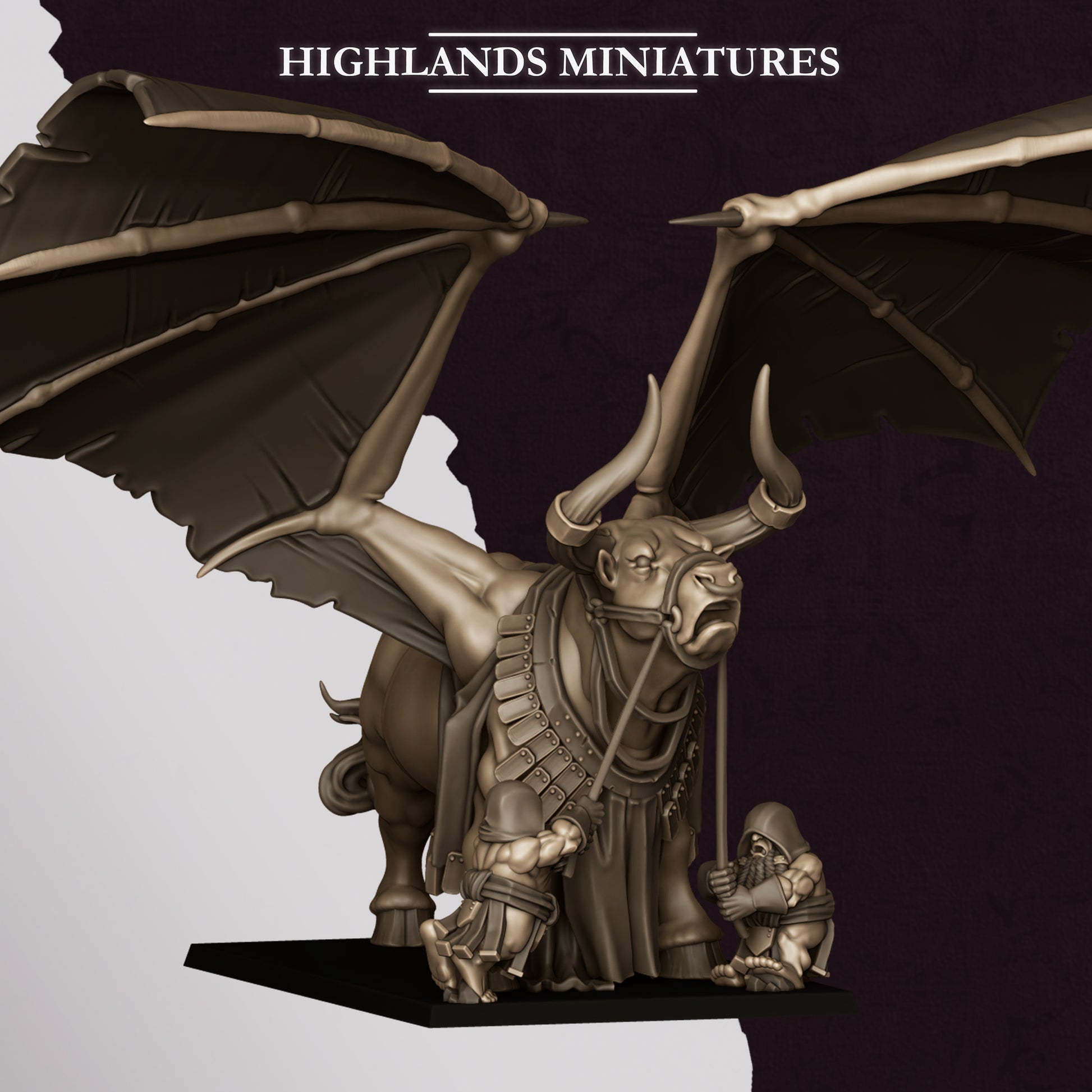 Miniatura Toro de Marduk Enanos Infernales resina 28mm sin pintar - Drakholm