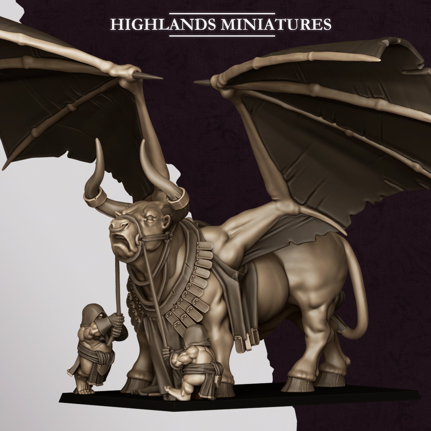 Miniatura Toro de Marduk Enanos Infernales resina 28mm sin pintar - Drakholm