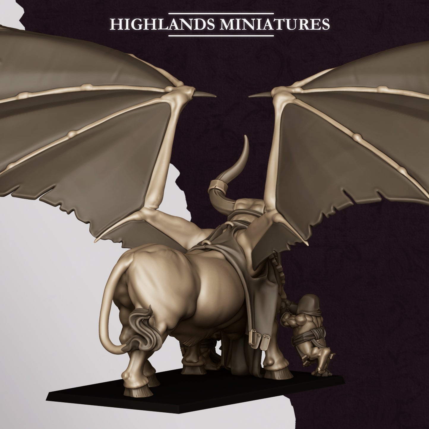 Miniatura Toro de Marduk Enanos Infernales resina 28mm sin pintar - Drakholm