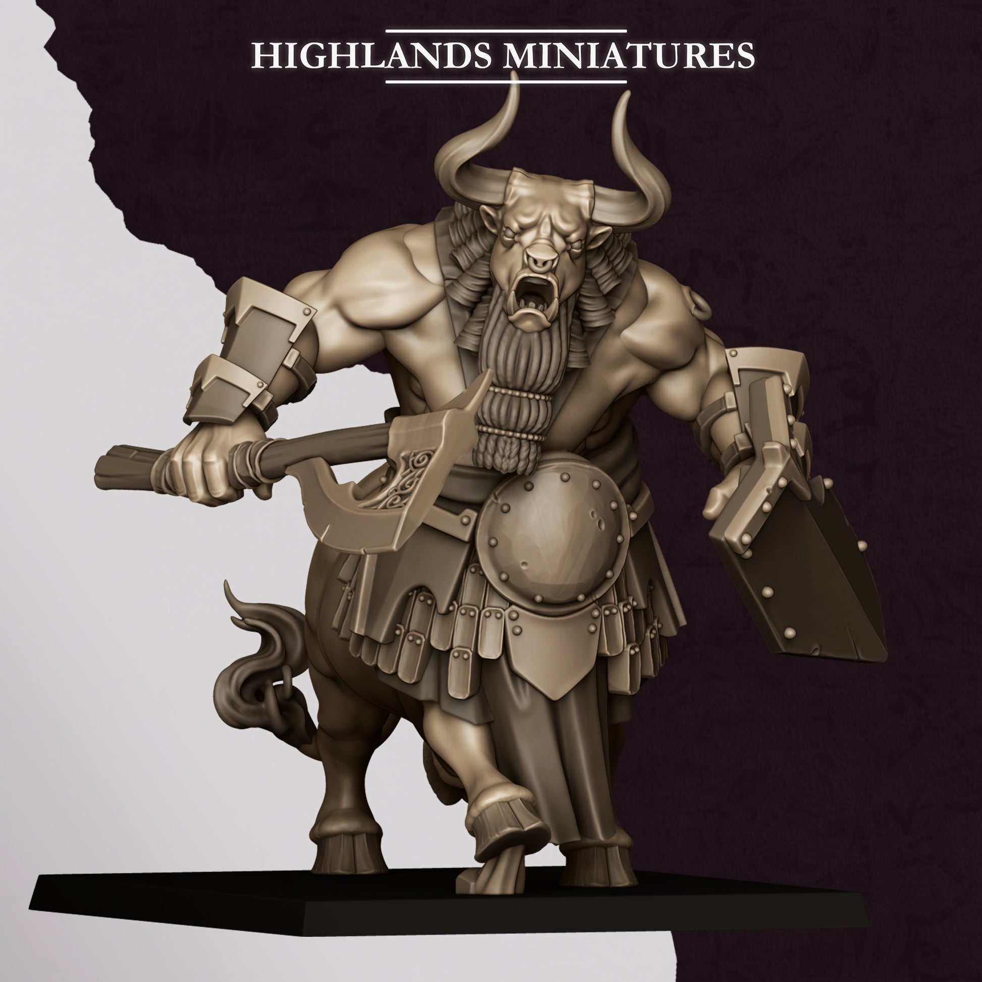 Miniatura Minotauros de Marduk Enanos Infernales resina 28mm sin pintar - Drakholm