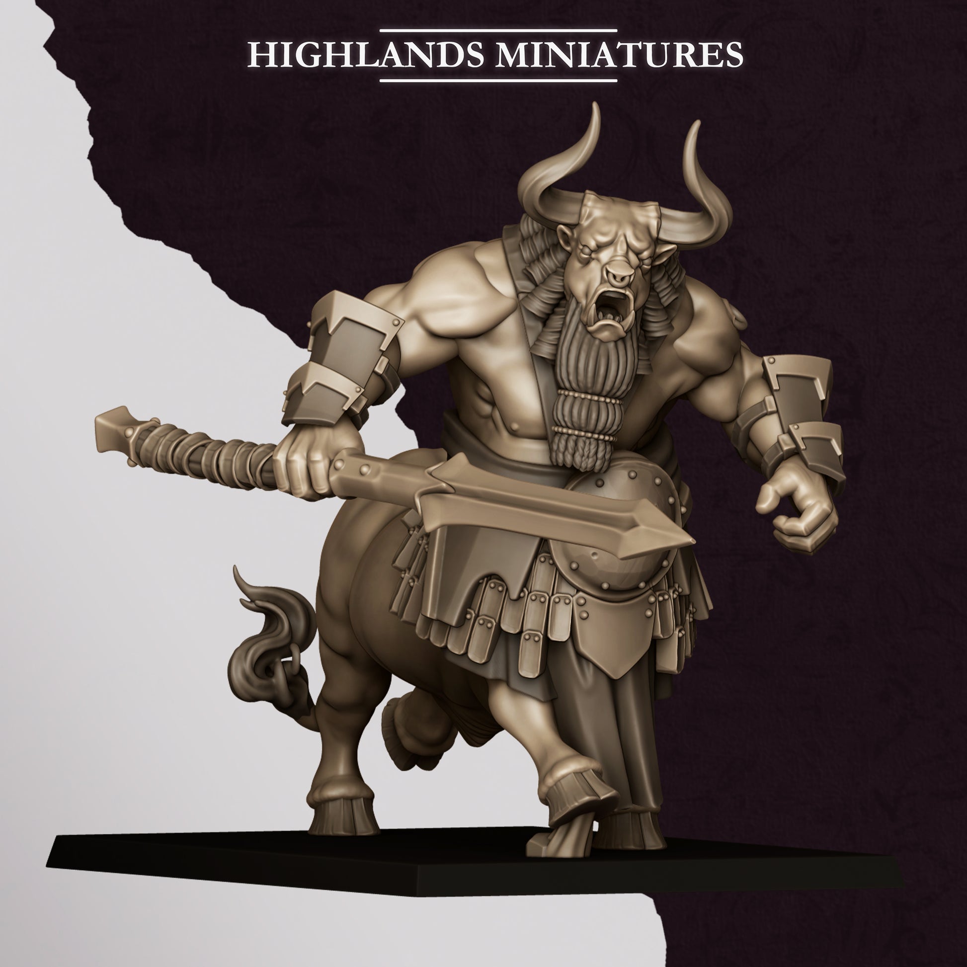 Miniatura Minotauros de Marduk Enanos Infernales resina 28mm sin pintar - Drakholm