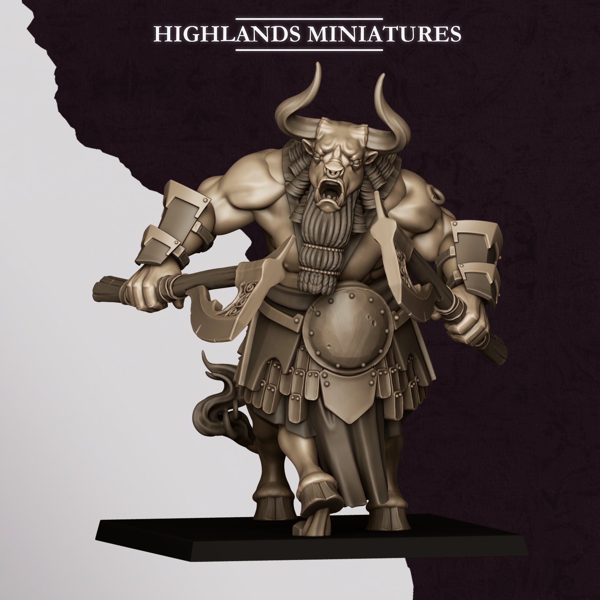 Miniatura Minotauros de Marduk Enanos Infernales resina 28mm sin pintar - Drakholm