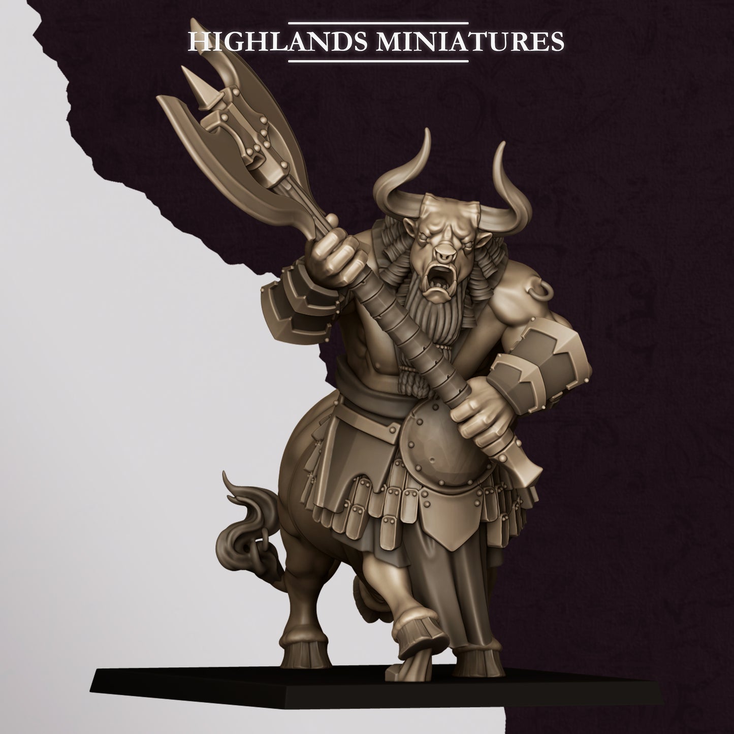 Miniatura Minotauros de Marduk Enanos Infernales resina 28mm sin pintar - Drakholm
