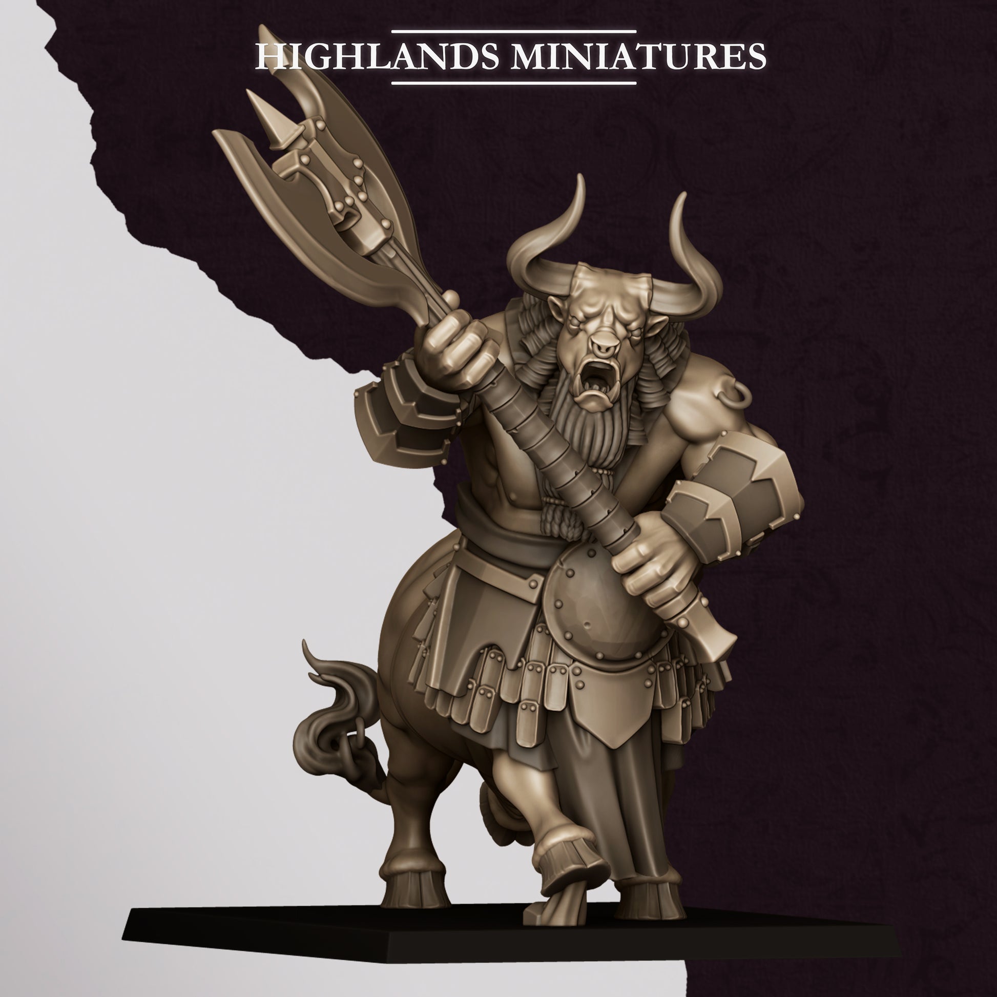 Miniatura Minotauros de Marduk Enanos Infernales resina 28mm sin pintar - Drakholm