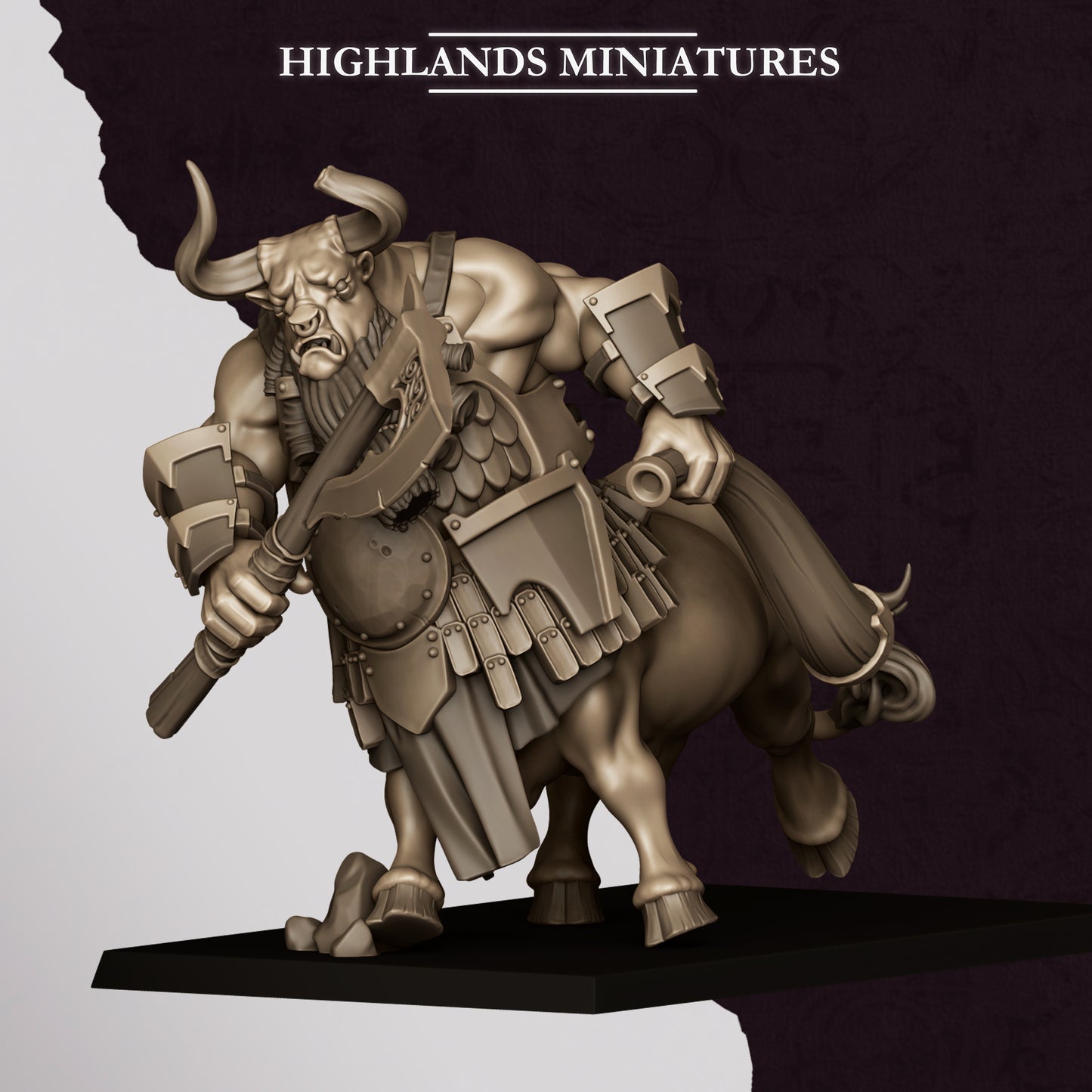 Miniatura Minotauros de Marduk Enanos Infernales resina 28mm sin pintar - Drakholm