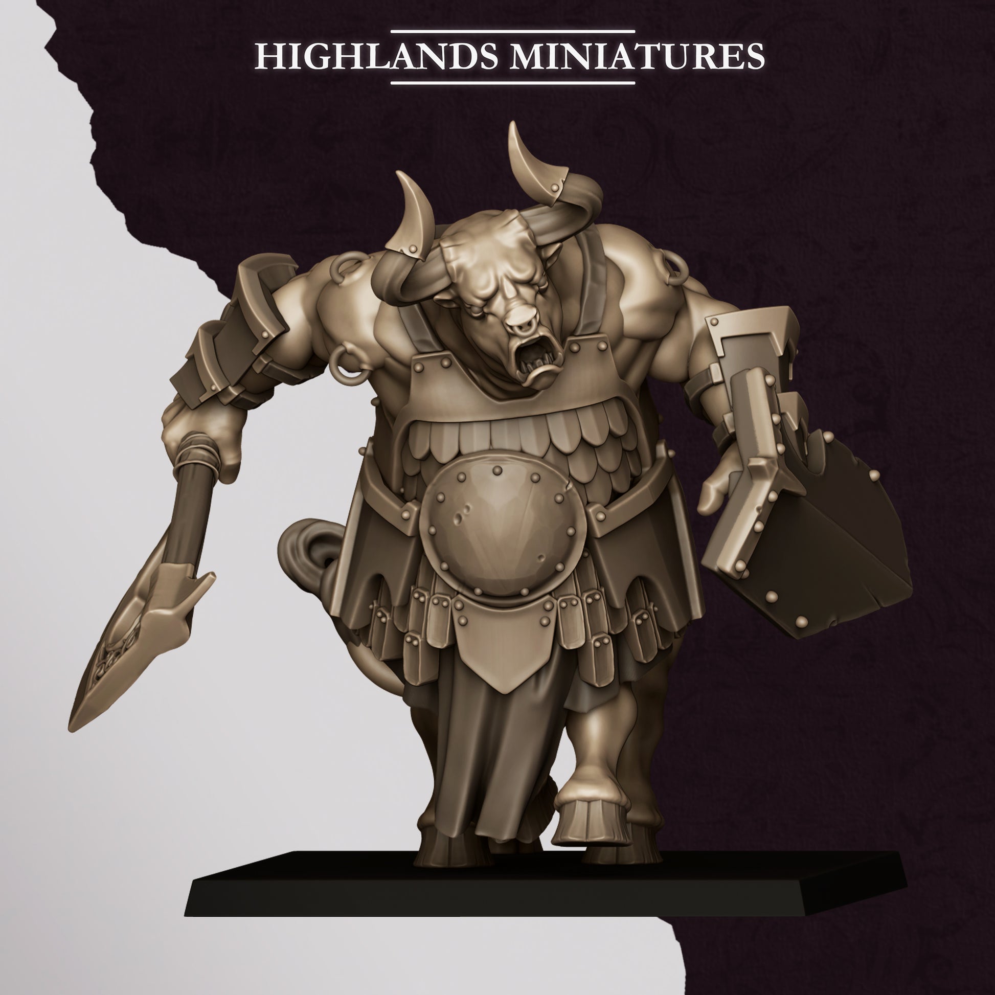 Miniatura Minotauros de Marduk Enanos Infernales resina 28mm sin pintar - Drakholm