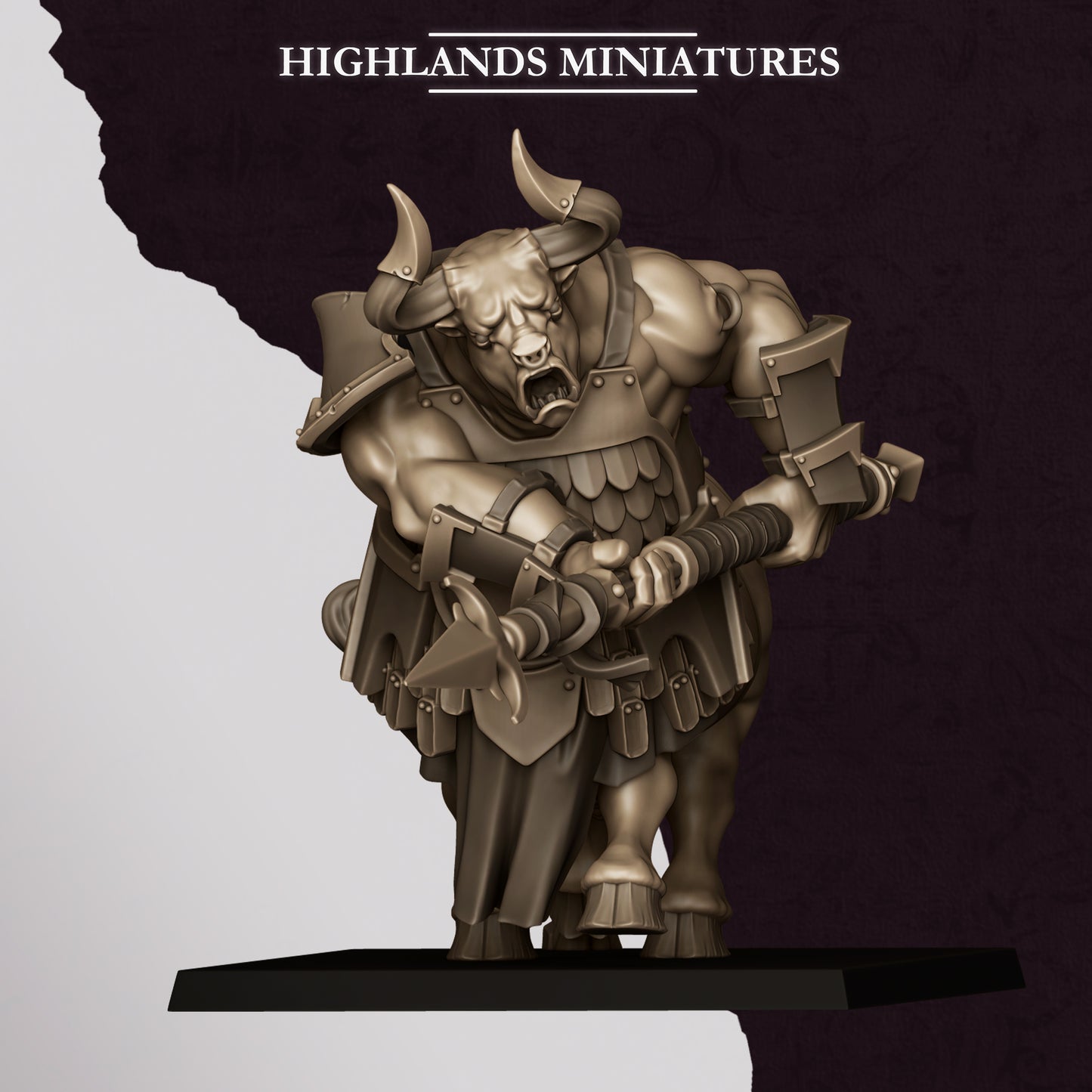 Miniatura Minotauros de Marduk Enanos Infernales resina 28mm sin pintar - Drakholm