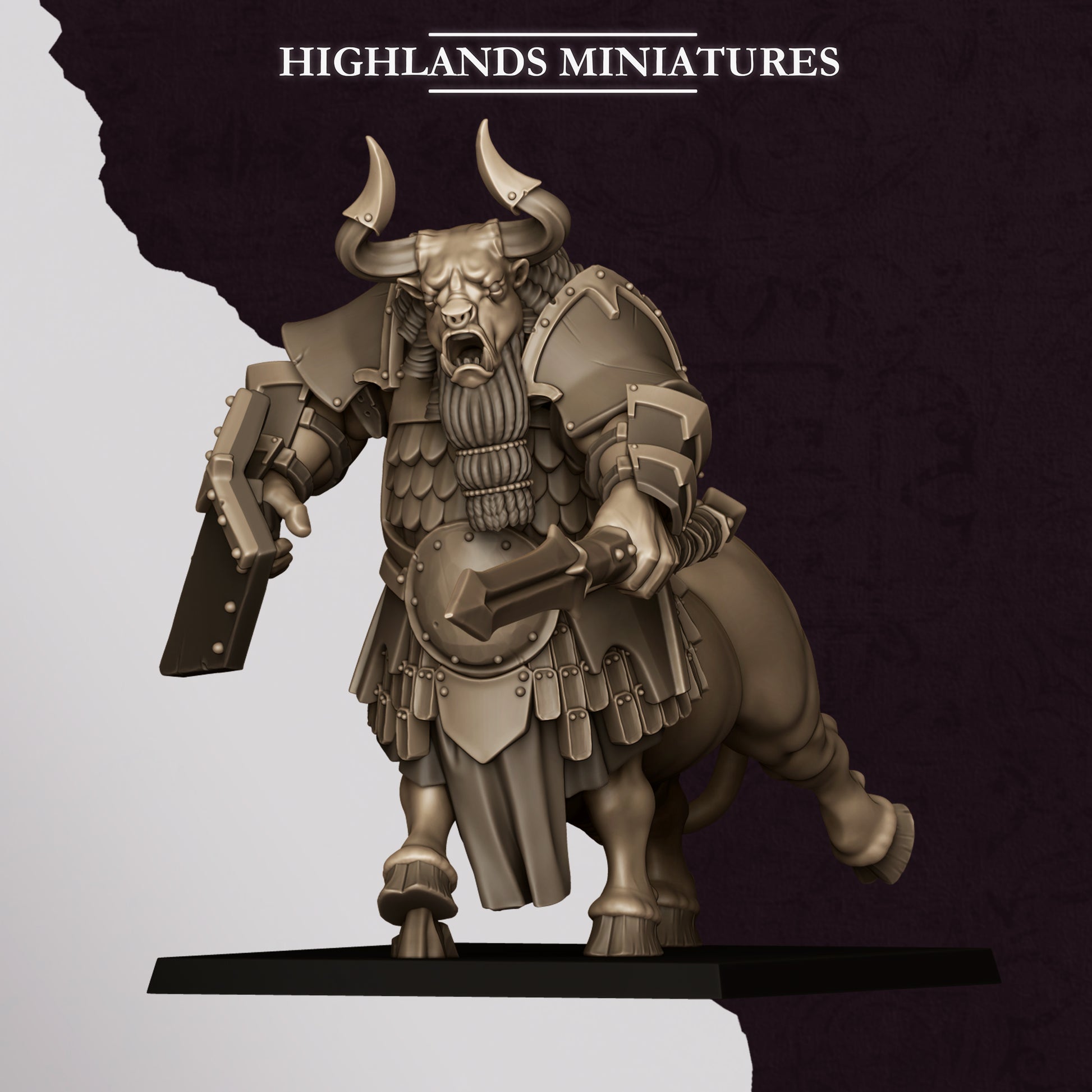 Miniatura Minotauros de Marduk Enanos Infernales resina 28mm sin pintar - Drakholm