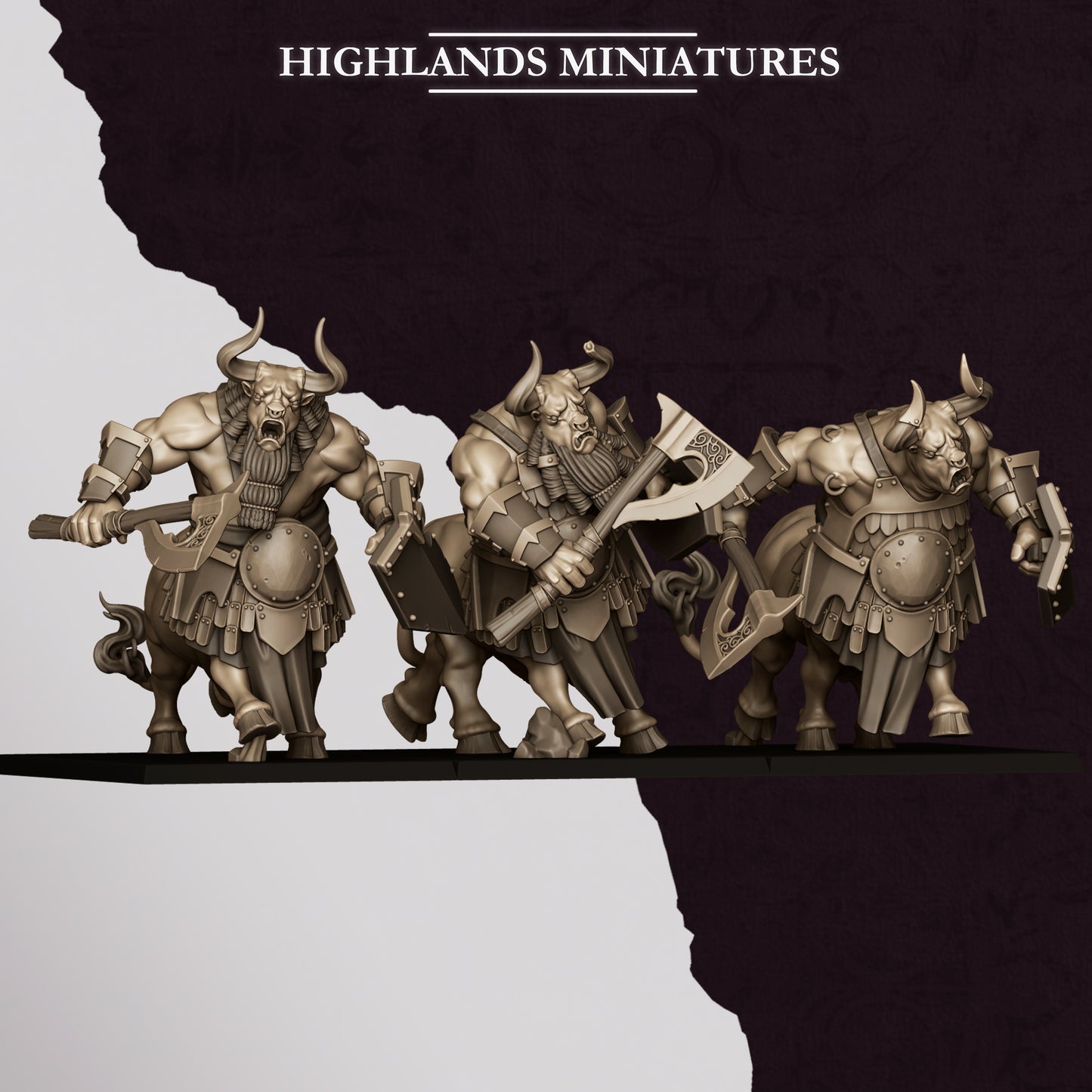 Miniatura Minotauros de Marduk Enanos Infernales resina 28mm sin pintar - Drakholm