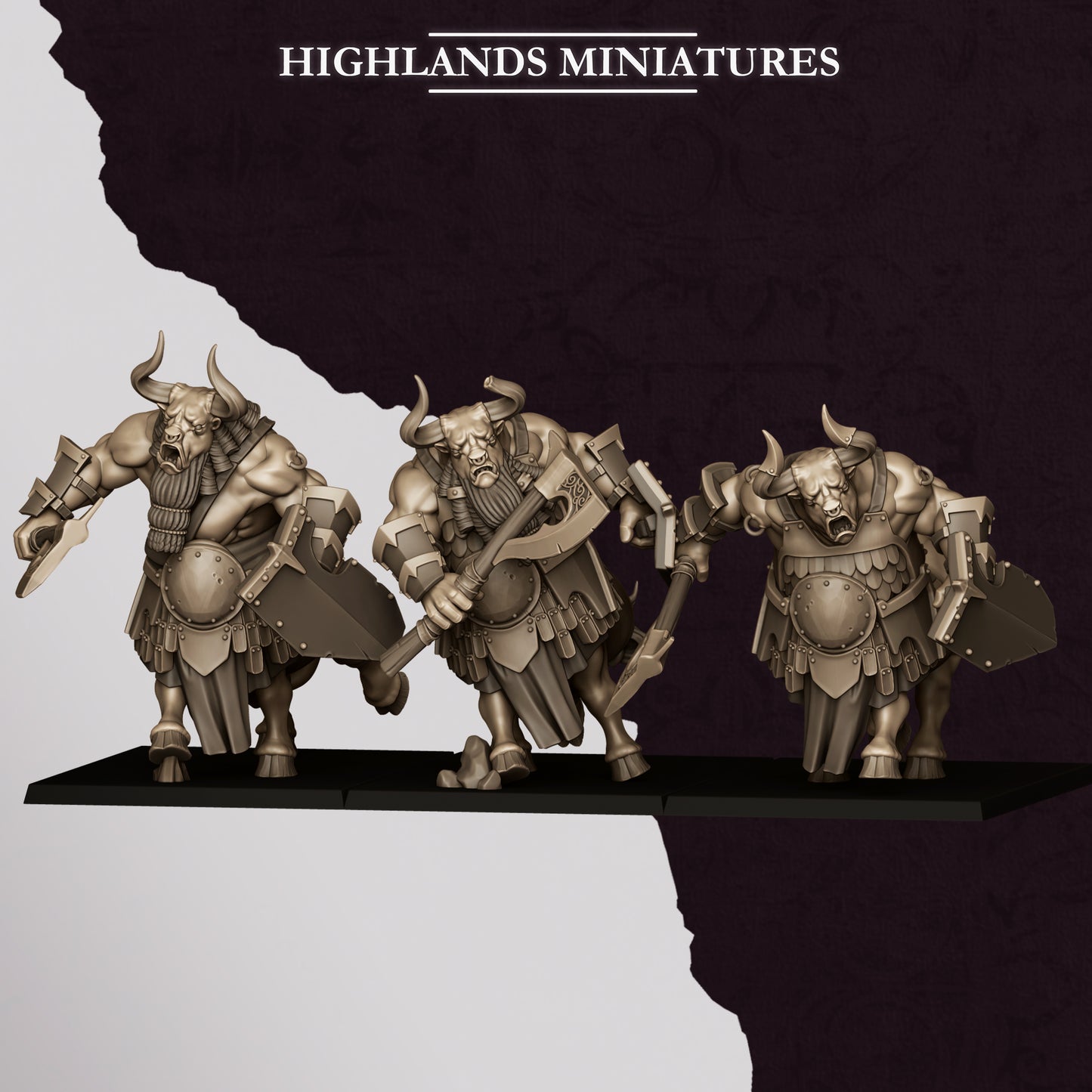 Miniatura Minotauros de Marduk Enanos Infernales resina 28mm sin pintar - Drakholm