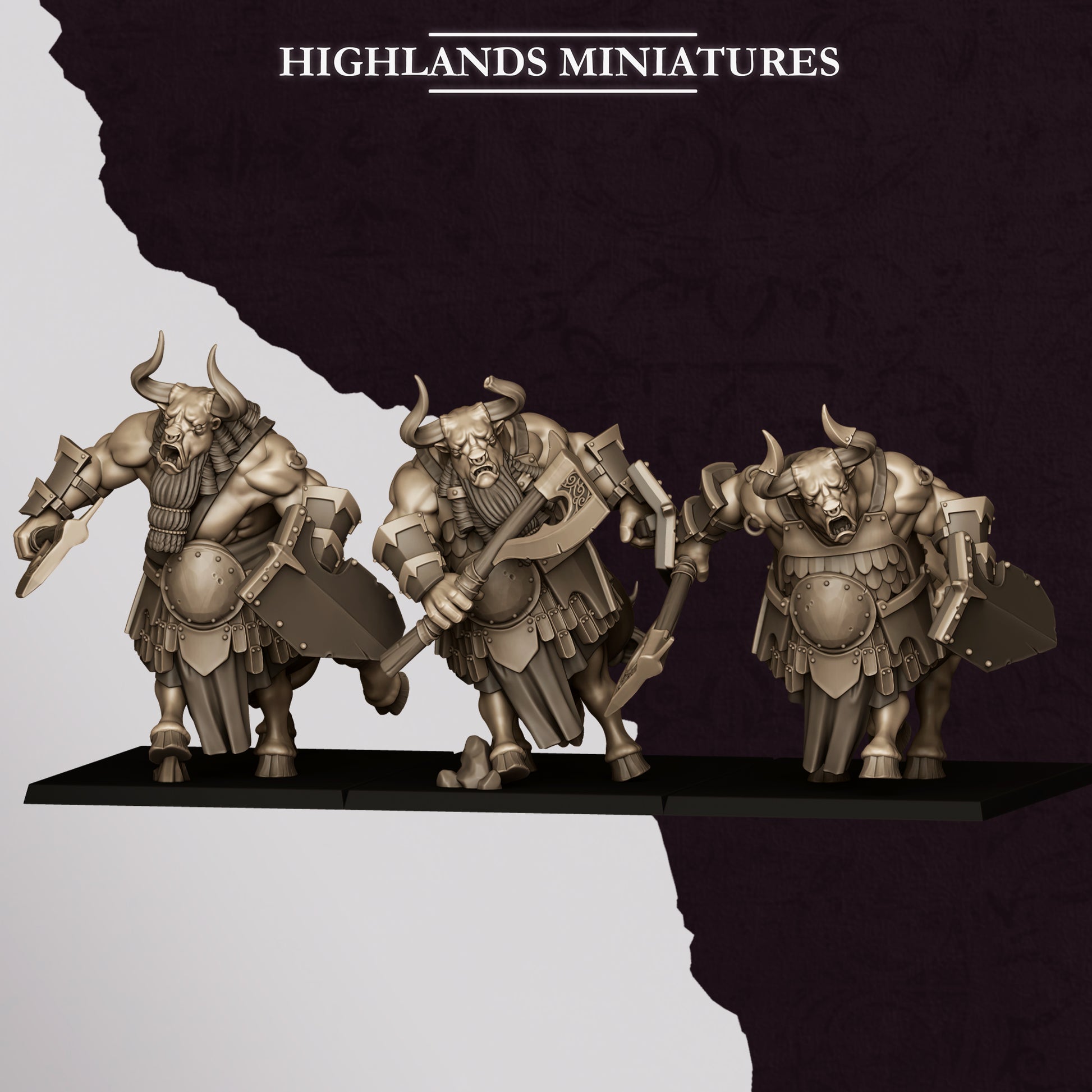 Miniatura Minotauros de Marduk Enanos Infernales resina 28mm sin pintar - Drakholm