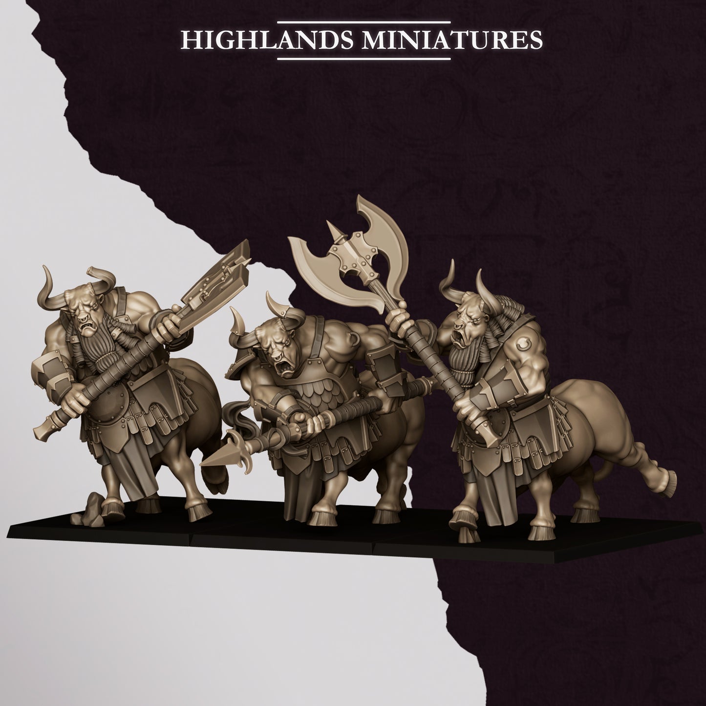 Miniatura Minotauros de Marduk Enanos Infernales resina 28mm sin pintar - Drakholm