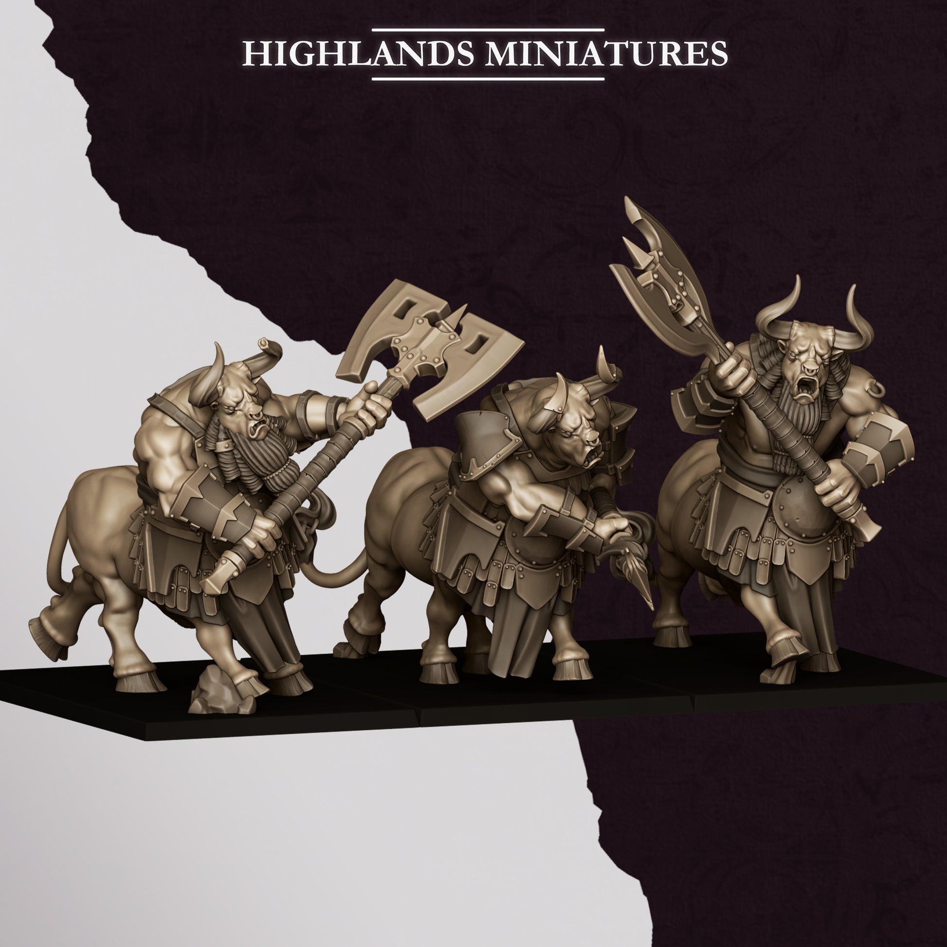 Miniatura Minotauros de Marduk Enanos Infernales resina 28mm sin pintar - Drakholm