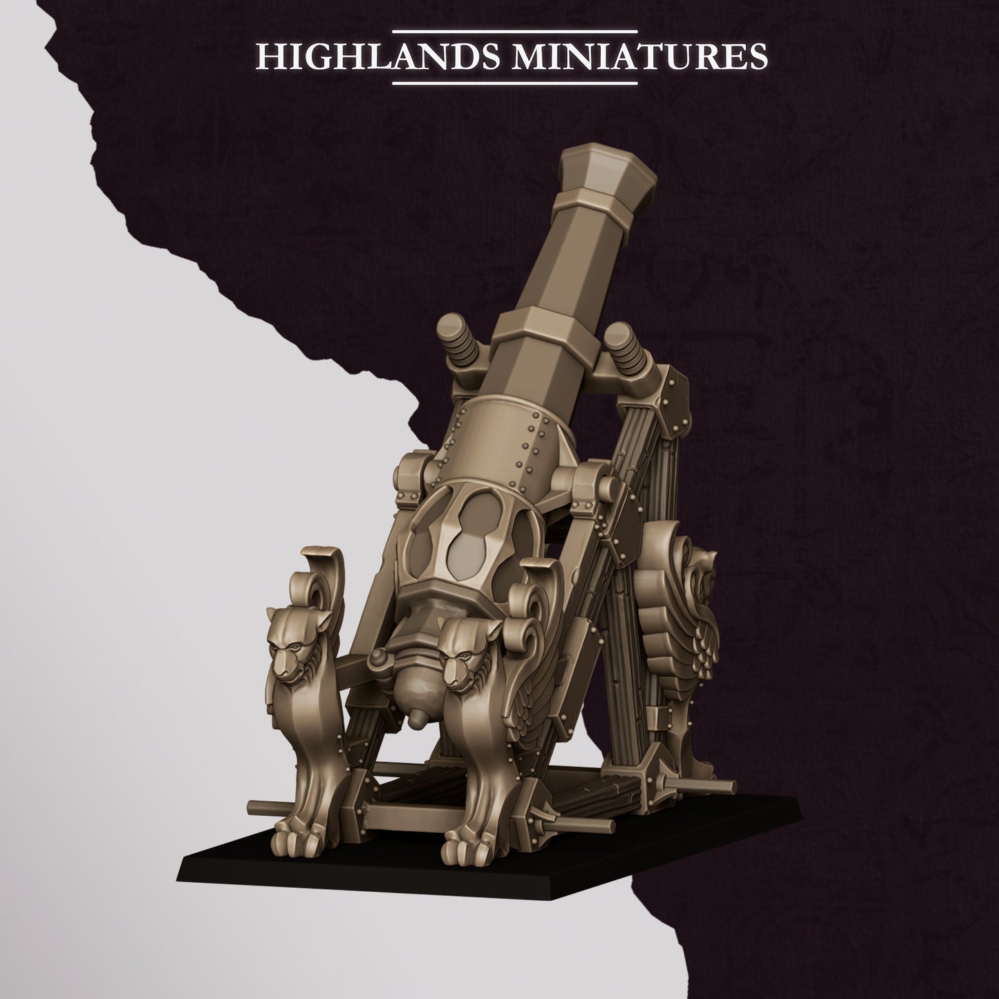 Miniatura Mortero y Lanzacohetes de Marduk Enanos Infernales resina 28mm sin pintar - Drakholm