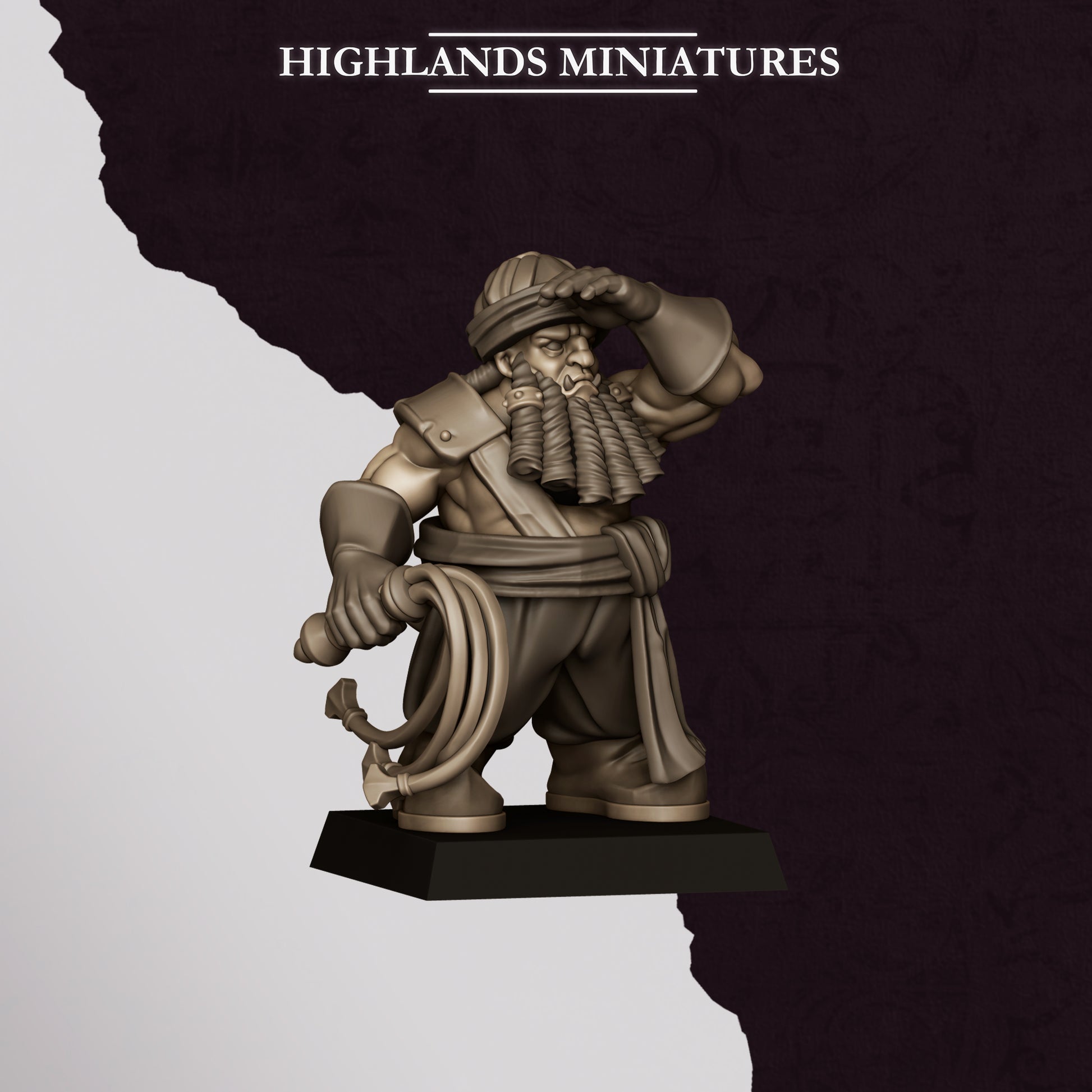 Miniatura Mortero y Lanzacohetes de Marduk Enanos Infernales resina 28mm sin pintar - Drakholm