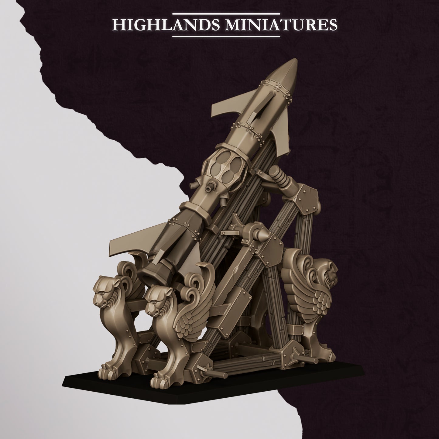 Miniatura Mortero y Lanzacohetes de Marduk Enanos Infernales resina 28mm sin pintar - Drakholm