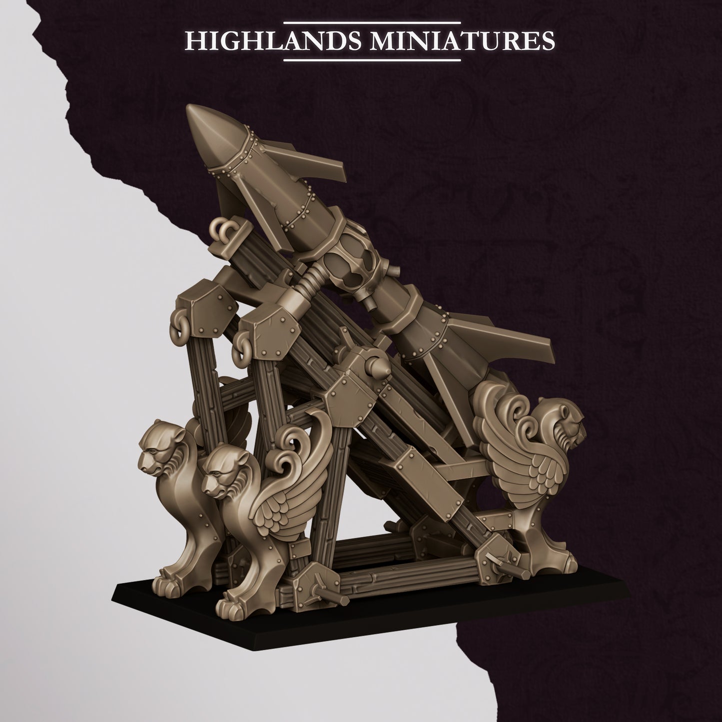Miniatura Mortero y Lanzacohetes de Marduk Enanos Infernales resina 28mm sin pintar - Drakholm