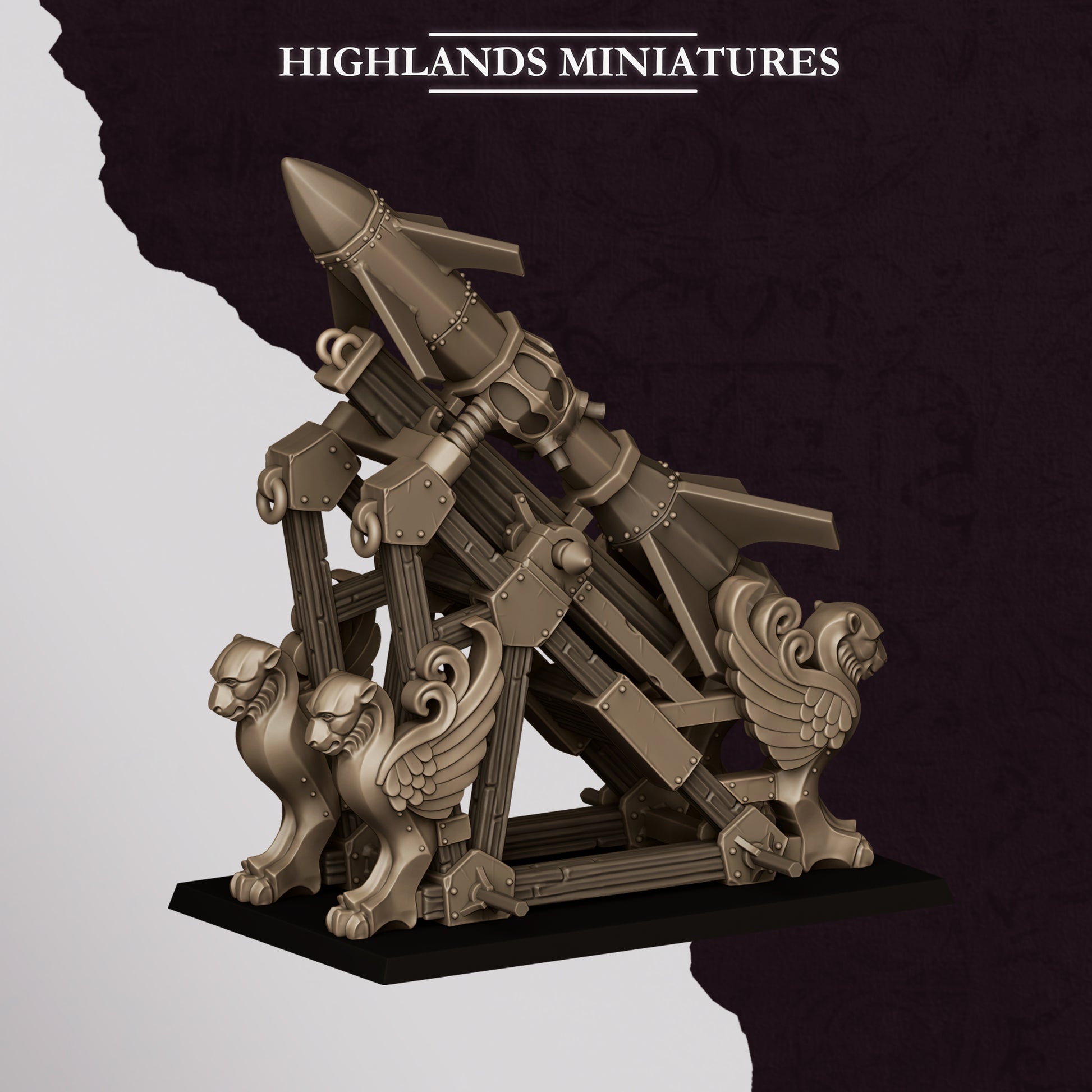 Miniatura Mortero y Lanzacohetes de Marduk Enanos Infernales resina 28mm sin pintar - Drakholm