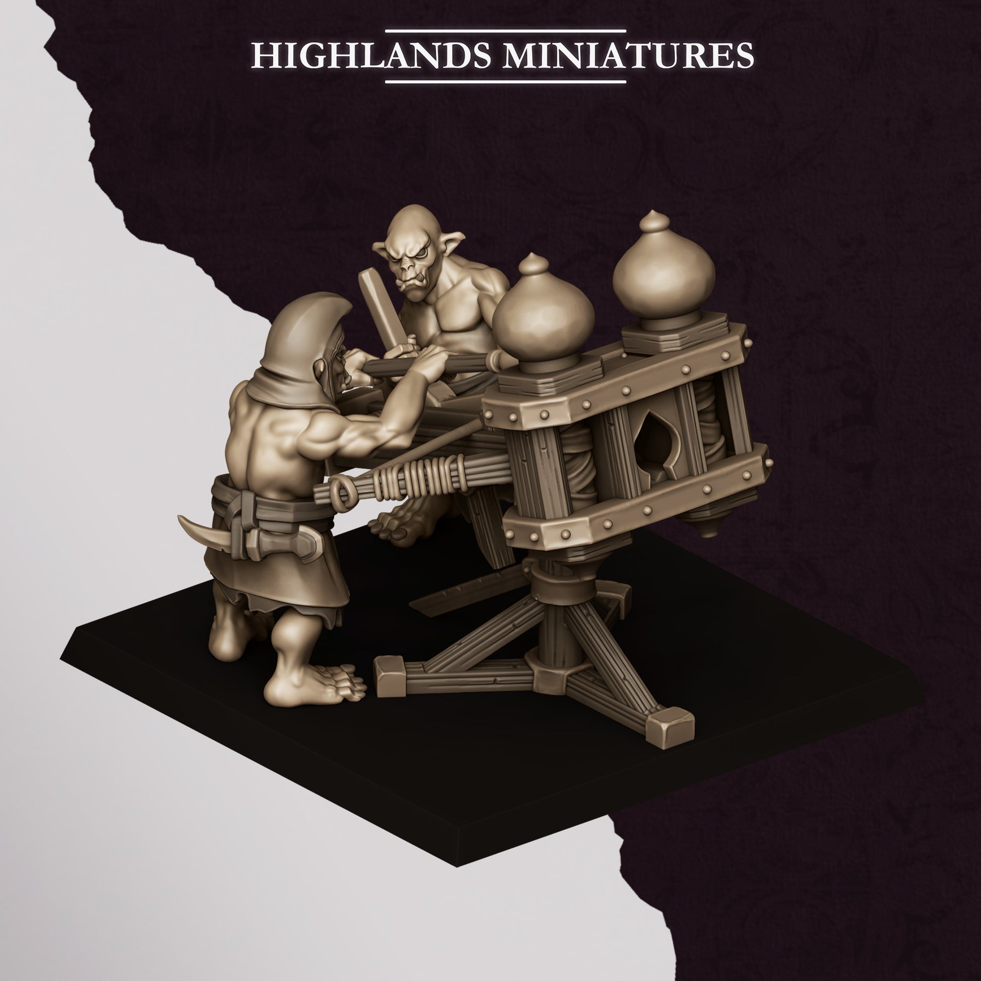 Miniatura Ballesta Hobgoblin Enanos Infernales resina 28mm sin pintar - Drakholm