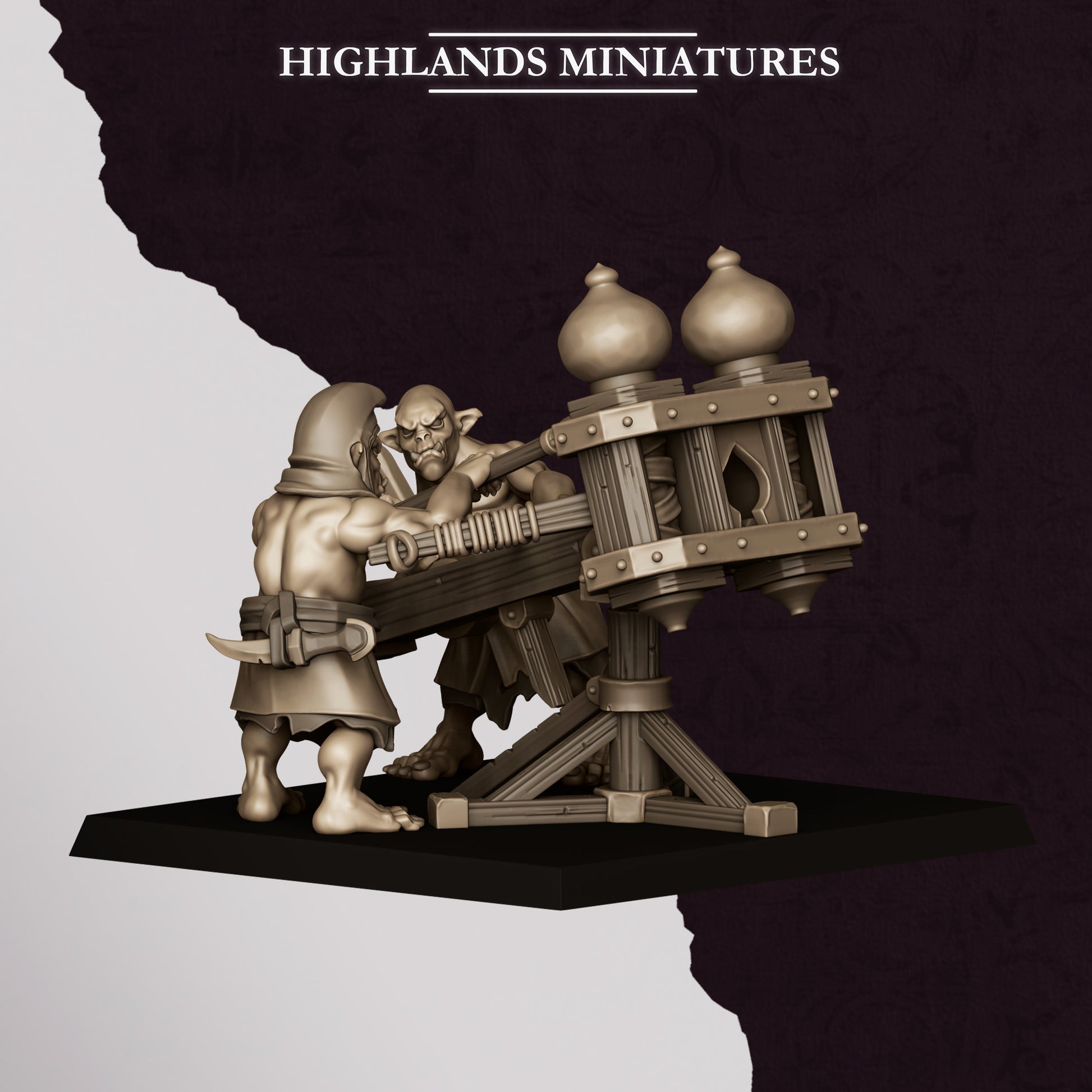 Miniatura Ballesta Hobgoblin Enanos Infernales resina 28mm sin pintar - Drakholm