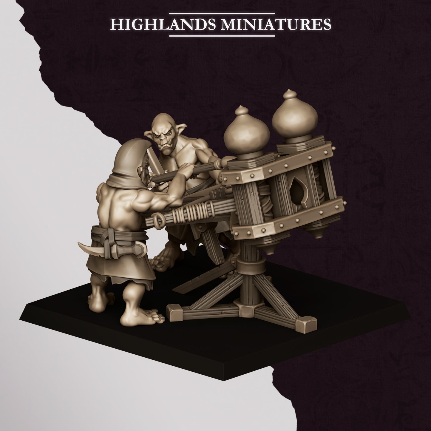 Miniatura Ballesta Hobgoblin Enanos Infernales resina 28mm sin pintar - Drakholm