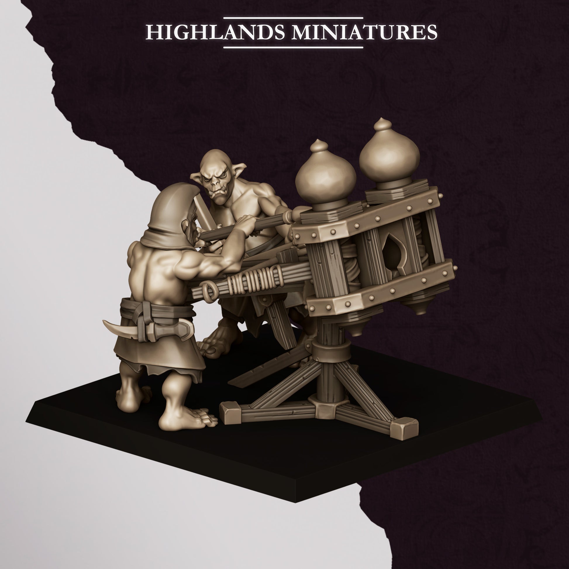 Miniatura Ballesta Hobgoblin Enanos Infernales resina 28mm sin pintar - Drakholm